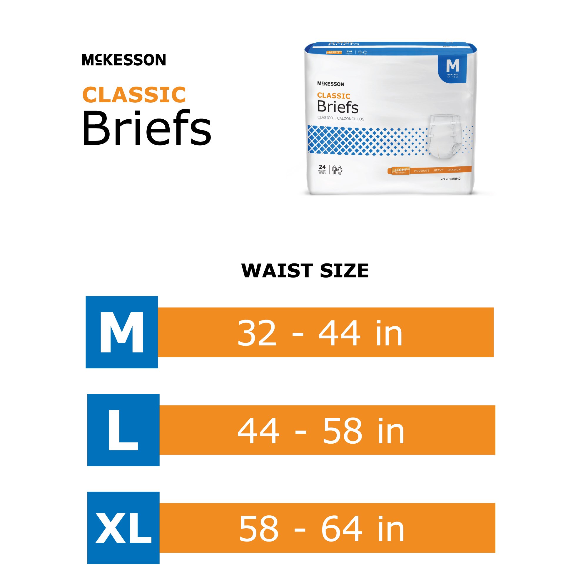 McKesson Brand - BRBRXL McKesson Classic Light Absorbency Incontinence Brief