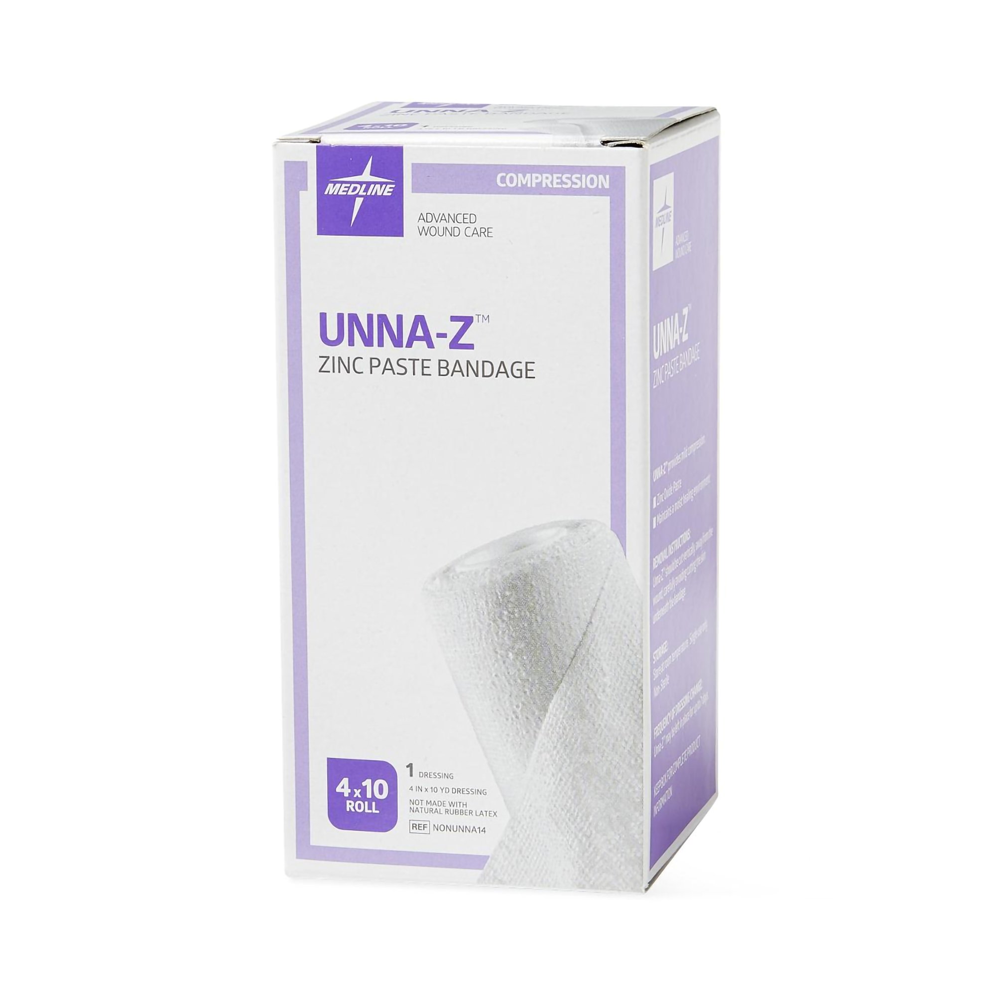 Medline NONUNNA14 - Unna-Z Unna Boot with Zinc Oxide, 4 Inch x 10 Yard - 12/Case