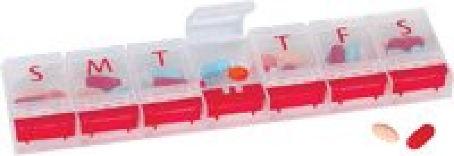 Apothecary Products 67571 - Ezy Dose® 7-Day Pill Organizer, Extra Large - 1/Each, 6/Pack