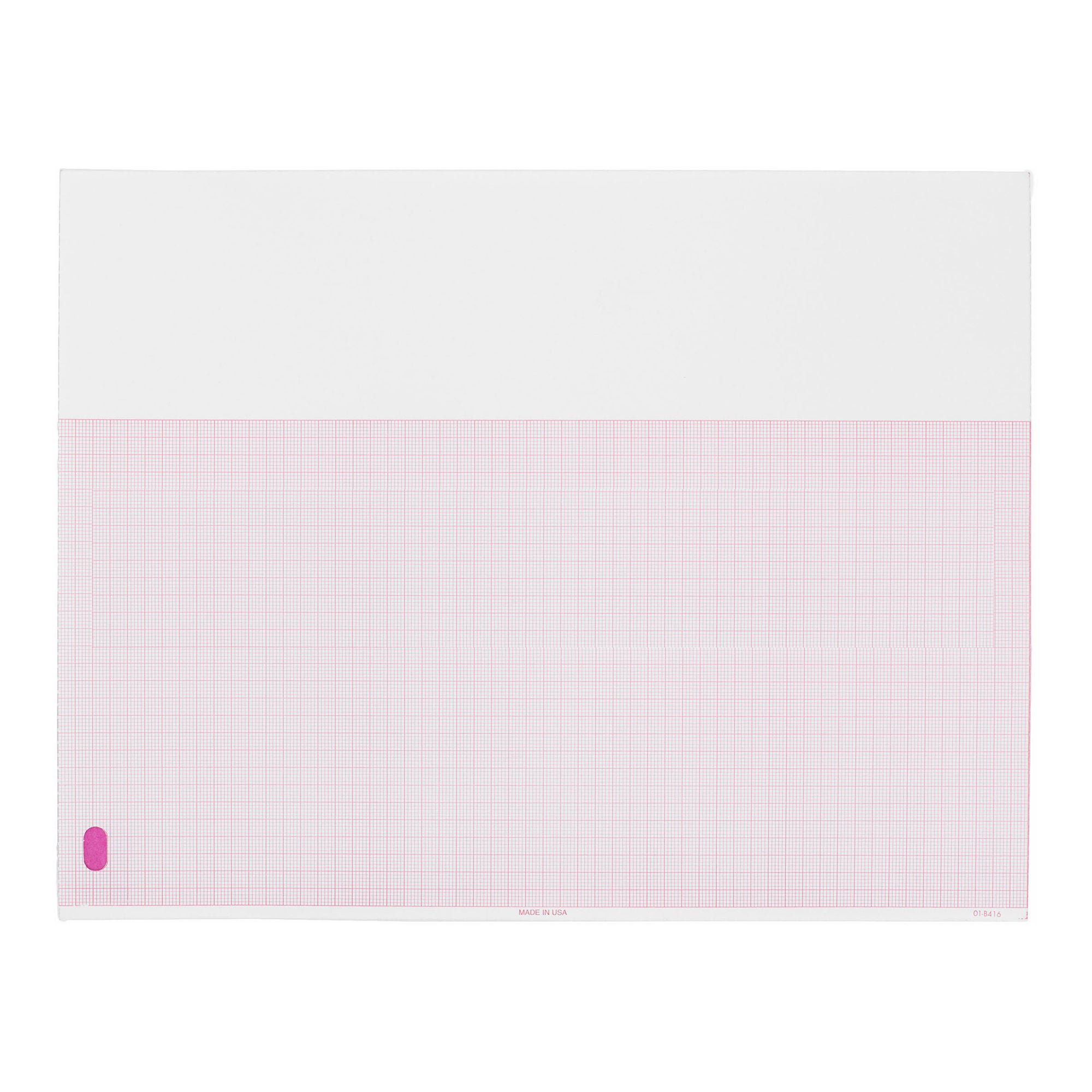 Precision Charts - M3707A Philips ECG Recording Paper Thermal 8.5x11 Z-Fold Red Grid M3707A