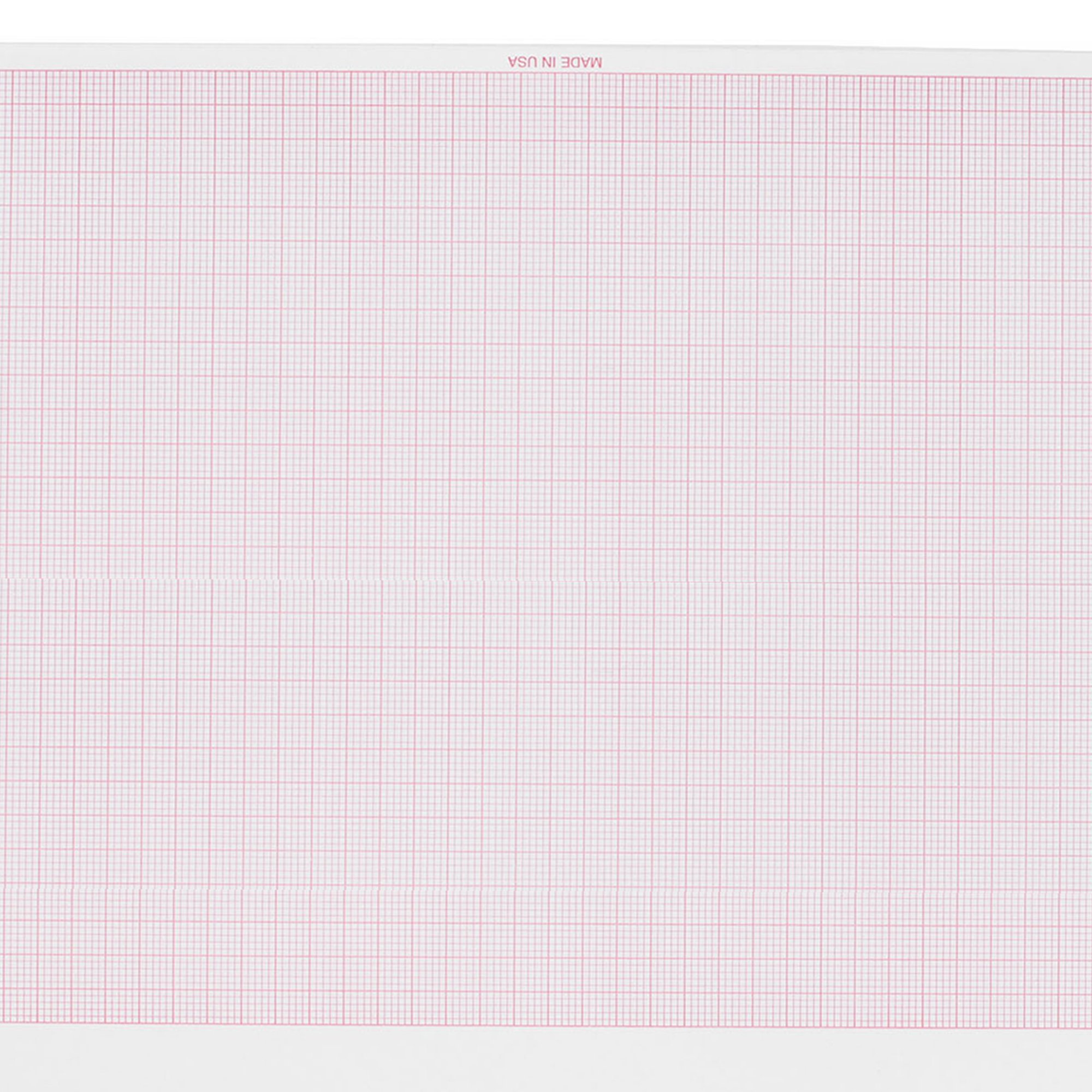 Precision Charts M3707A - Philips ECG Recording Paper Thermal 8.5x11 Z-Fold Red Grid M3707A - 100/Pack, 1600/Case