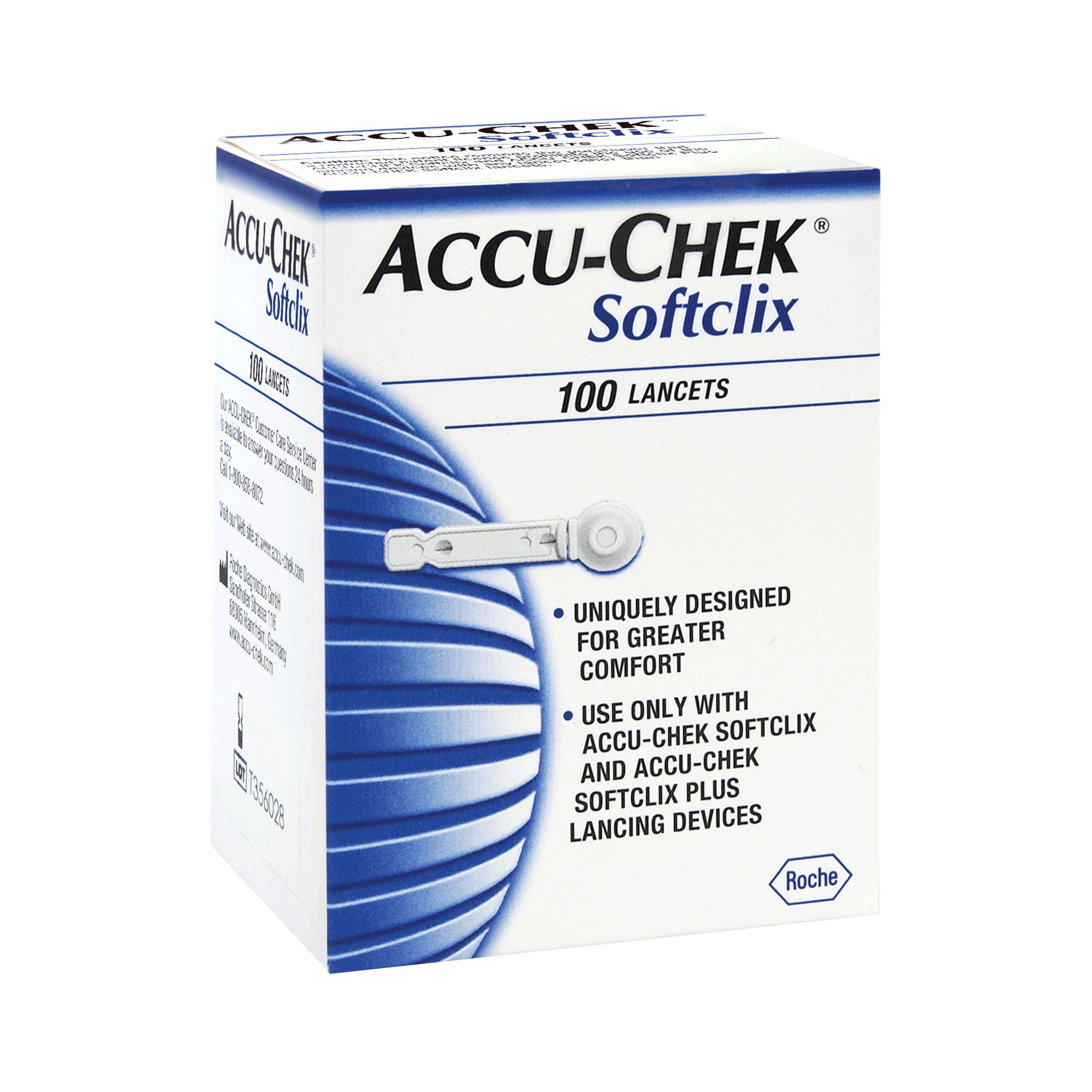 Roche Diabetes Care - 11893238160 Lancet for Lancing Device Accu-Chek® 28 Gauge Non-Safety Twist Off Cap Multiple Sites
