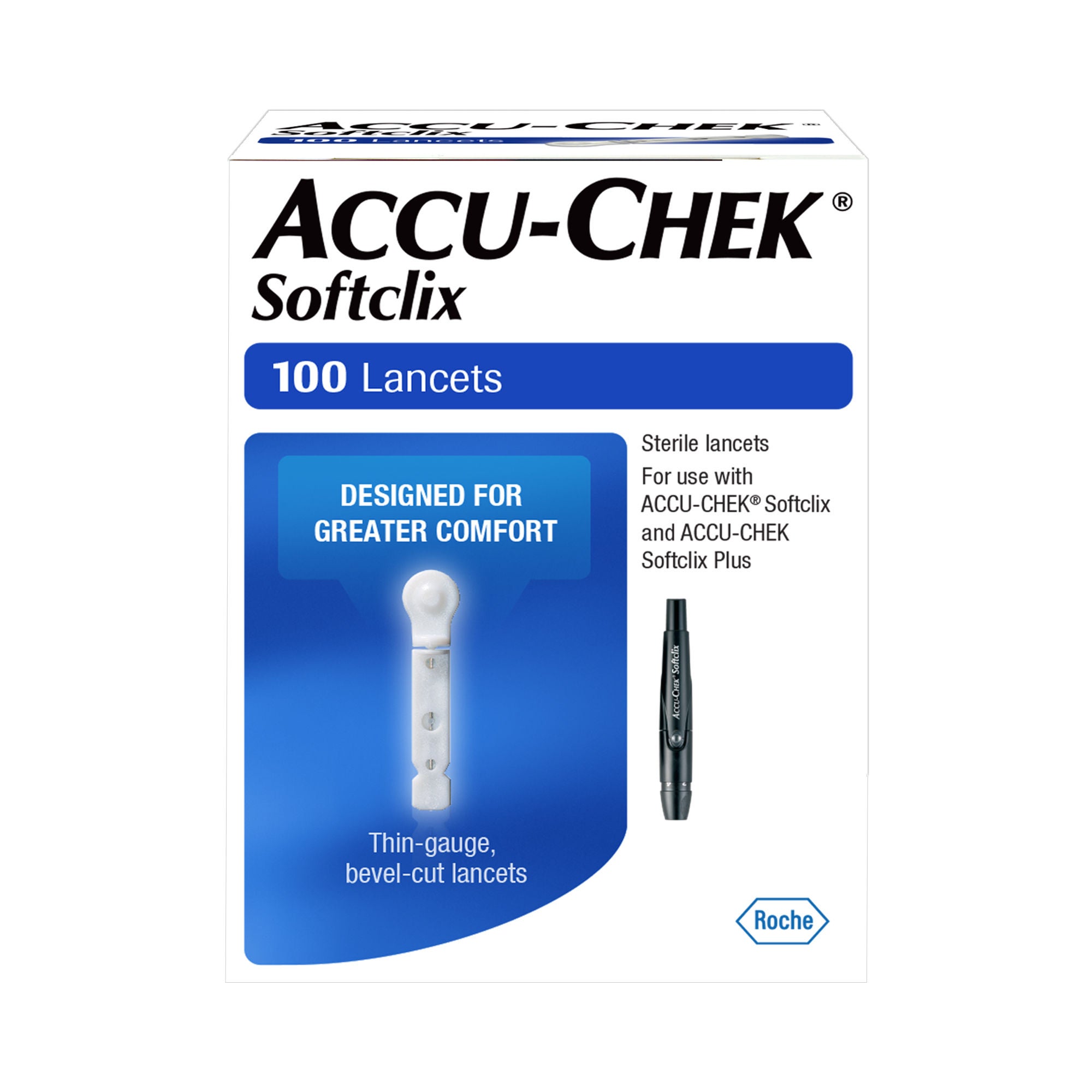 Roche Diabetes Care - 11893238160 Lancet for Lancing Device Accu-Chek® 28 Gauge Non-Safety Twist Off Cap Multiple Sites
