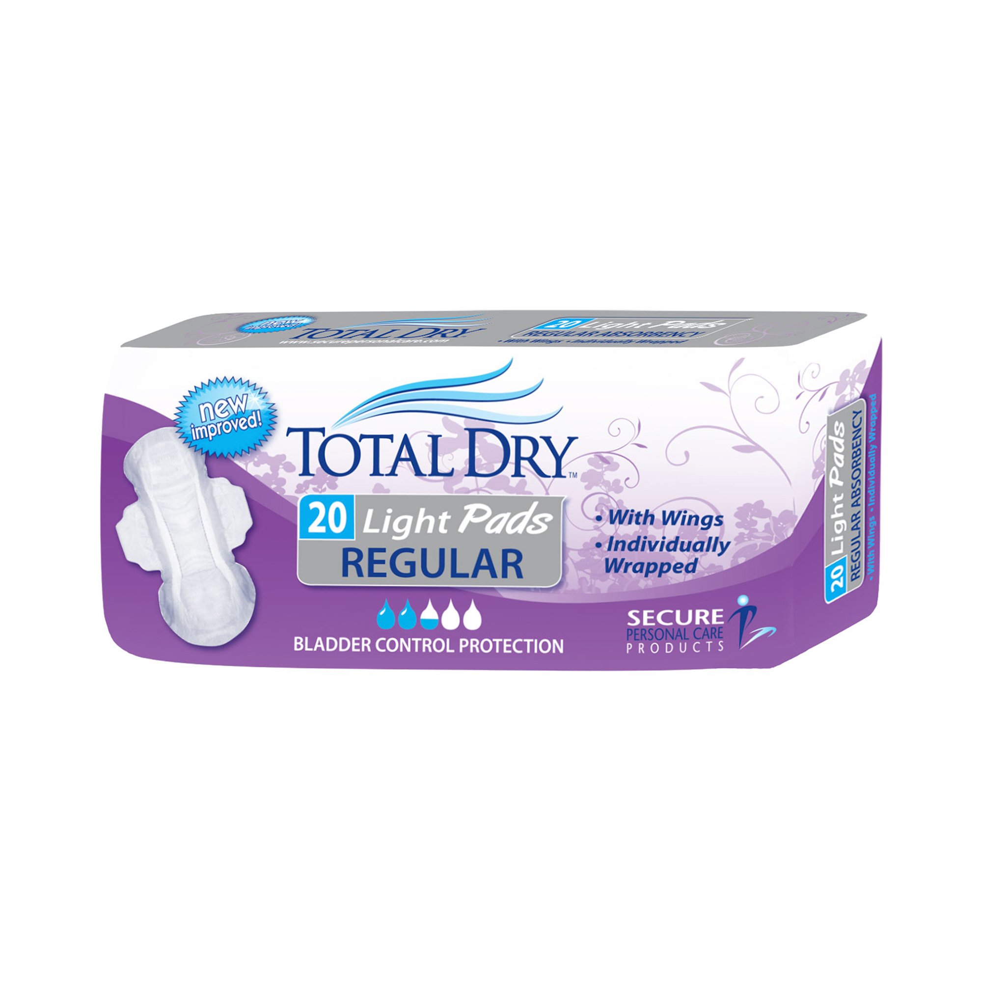 Secure Personal Care Products - SP1560 TotalDry™ Light Absorbency Bladder Control Pad