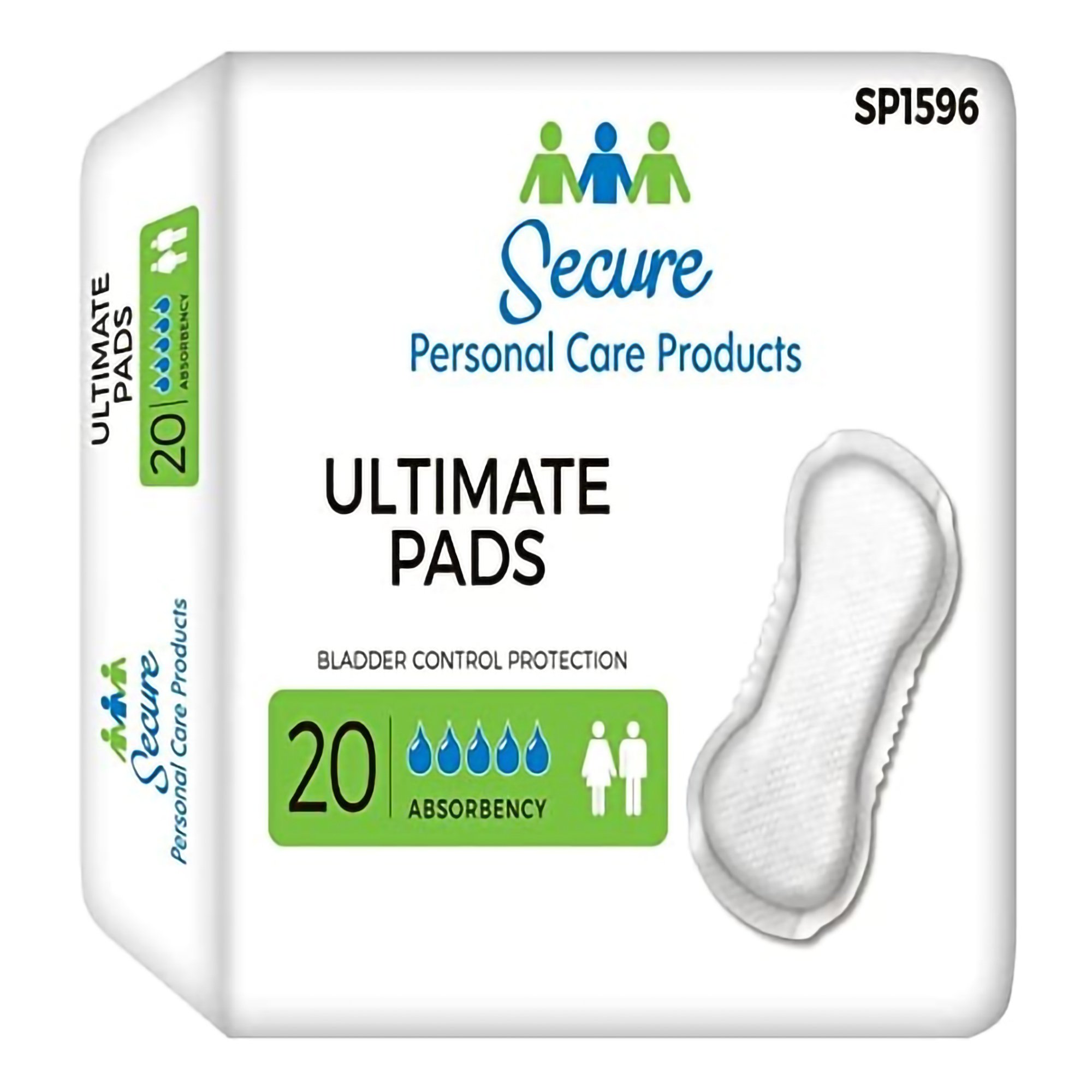 Secure Personal Care Products - SP1596 TotalDry™ Ultimate Absorbency Bladder Control Pad