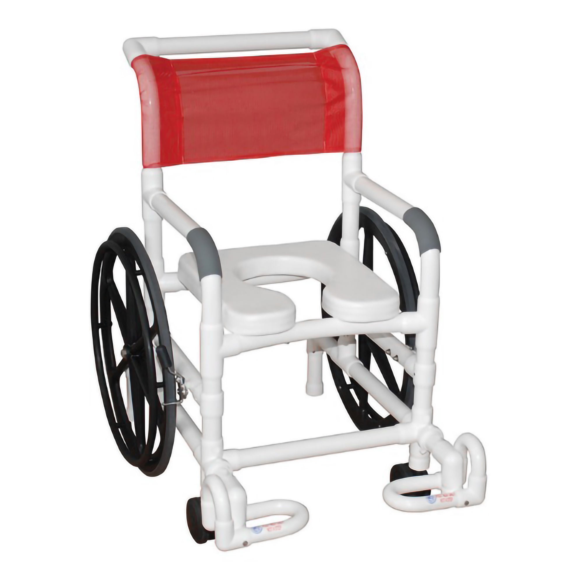 MJM International - 131-18-24W-IF Shower Chair MJM International PVC Frame 350 lbs. Weight Capacity