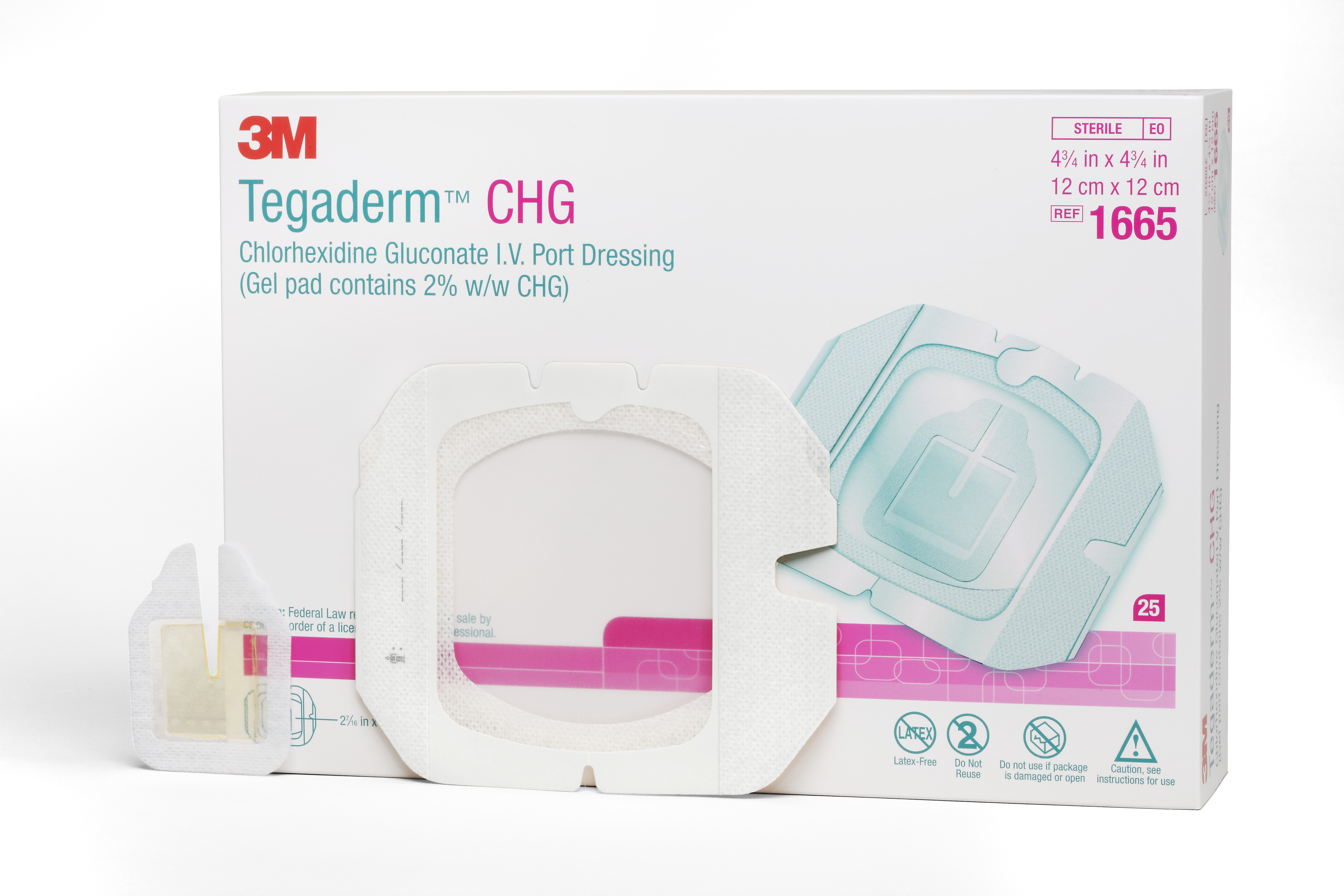 Solventum Corporation - 1665 Antimicrobial IV Dressing 3M™ Tegaderm™ Film 4-3/4 X 4-3/4 Inch Sterile