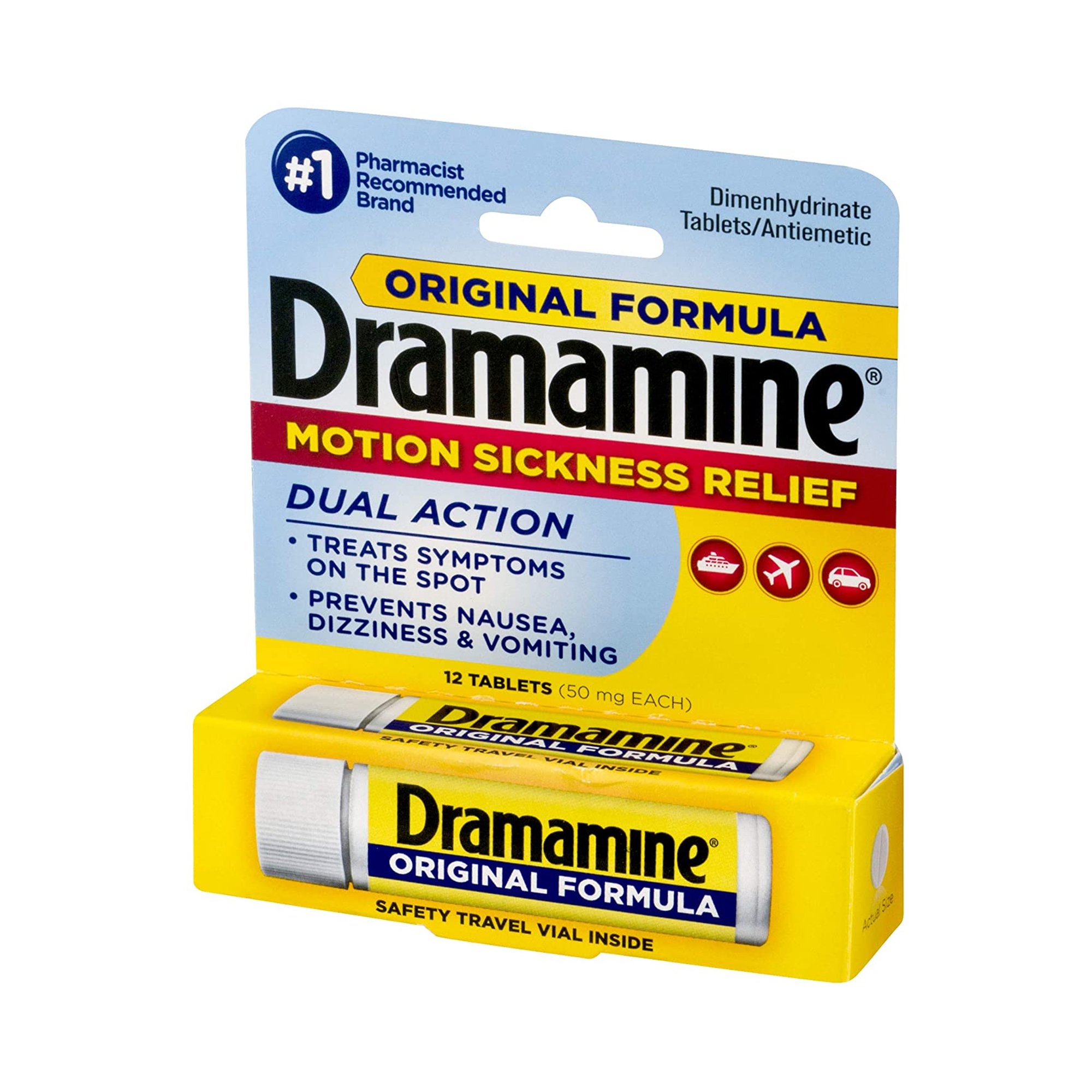 Medtech Laboratories - 83124800197 Dramamine® Motion Sickness Antiemetic Dual Action Tablets Original