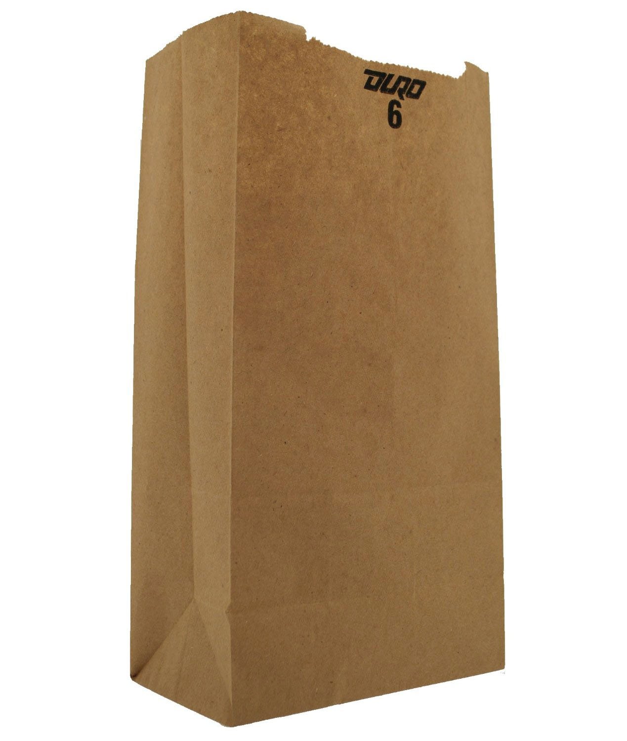 RJ Schinner Co 18406 - Duro® Recycled Brown Kraft Paper Bag, 6 x 3.63 x 11.06 Inch - 500/Case