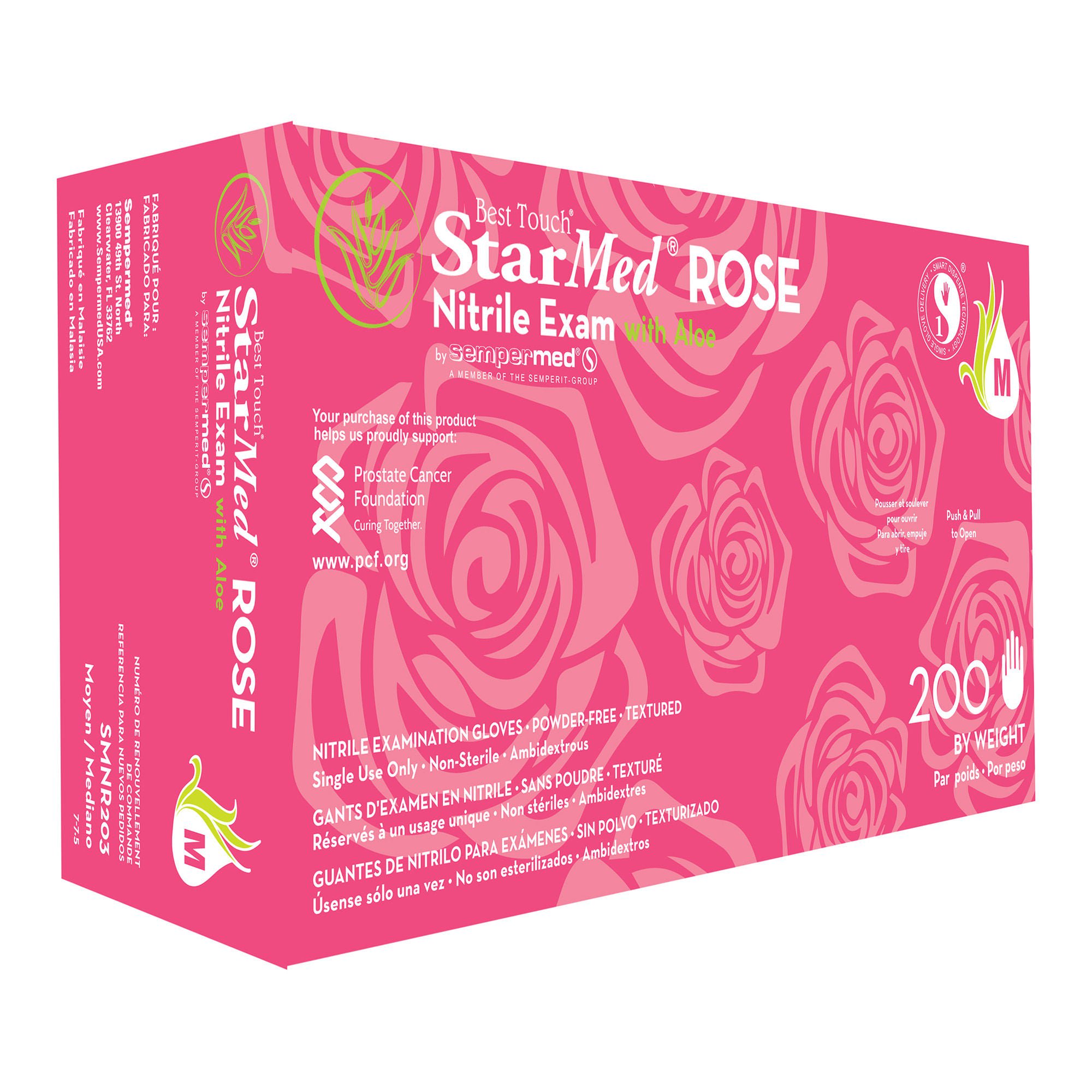 Harps USA Inc - SMNR203 StarMed® Rose Nitrile Exam Glove