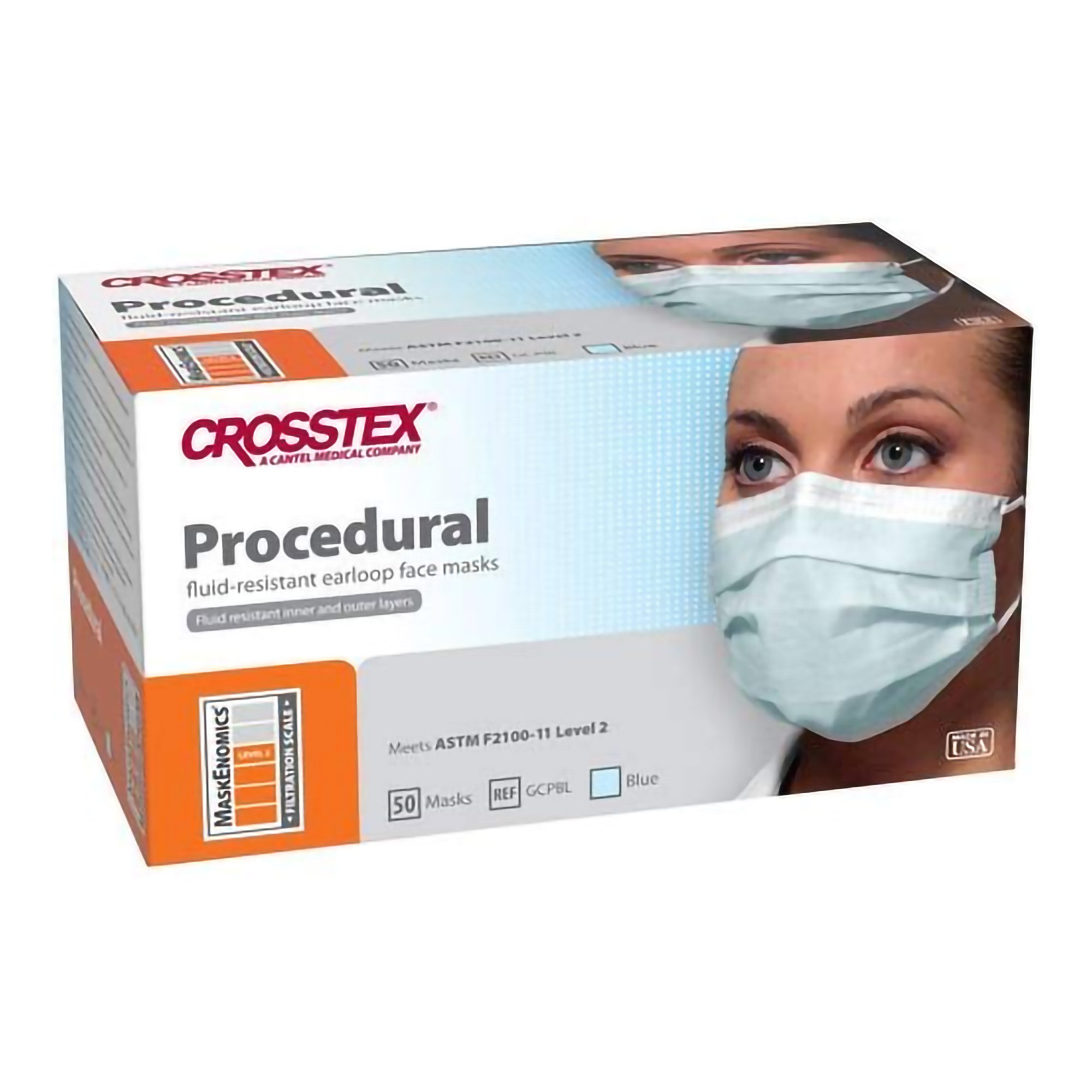SPS Medical Supply GCPBL - Crosstex® Procedure Mask - 50/Box, 2000/Case