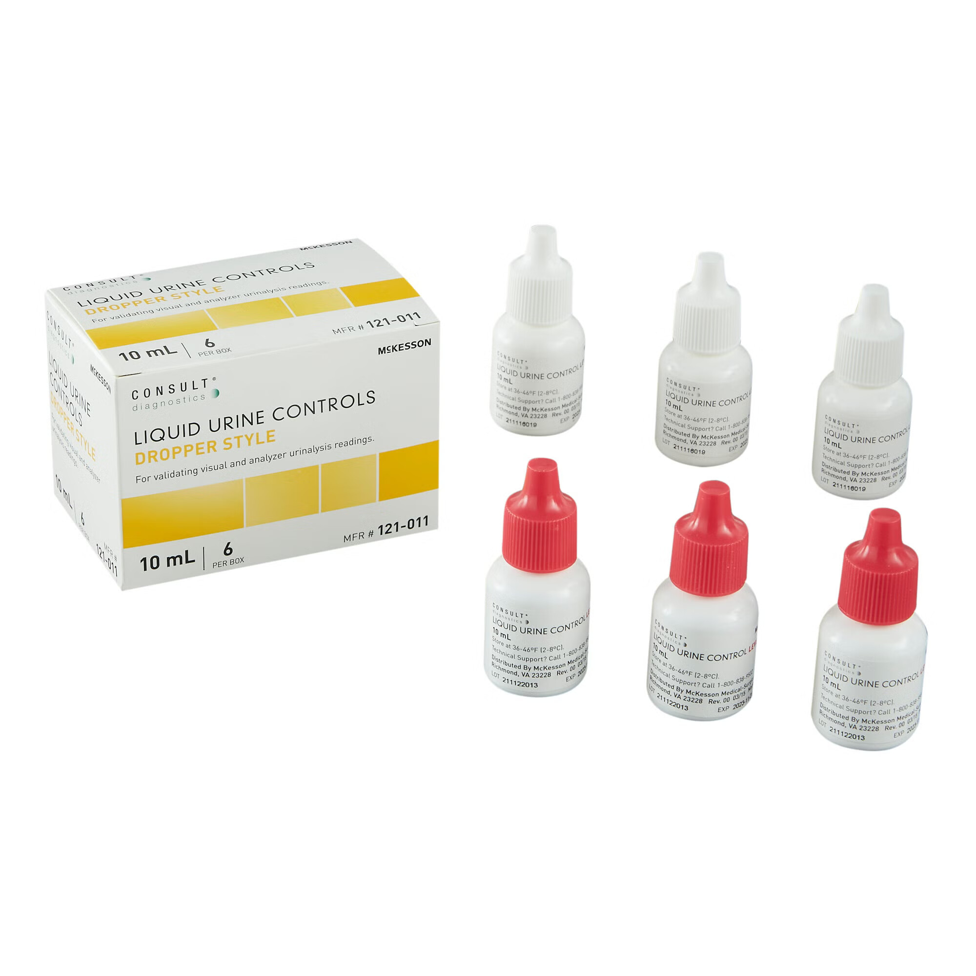 McKesson Brand - 121-011 Urine Chemistry Control Set McKesson Consult™ Analyte Testing Positive Level / Negative Level 3 X 10 mL