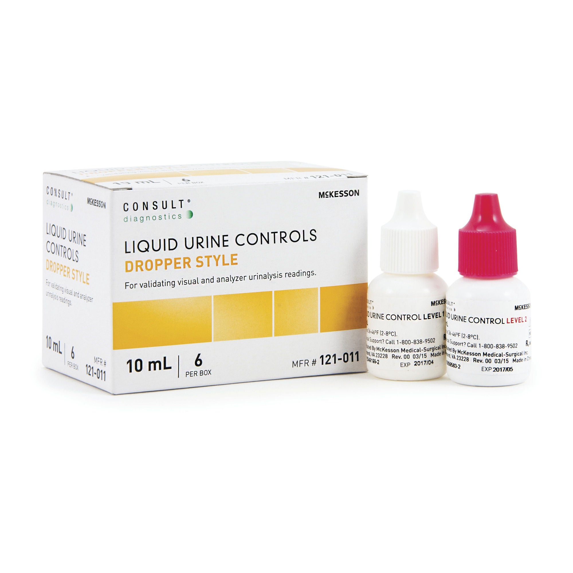 McKesson Brand - 121-011 Urine Chemistry Control Set McKesson Consult™ Analyte Testing Positive Level / Negative Level 3 X 10 mL