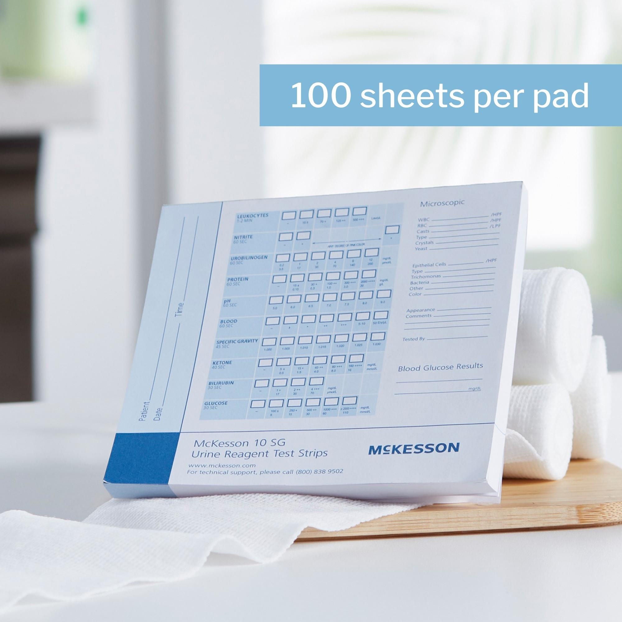 McKesson Brand - 121-10SGPAD McKesson Consult™ Urine Reagent Test Strip Recording Pad
