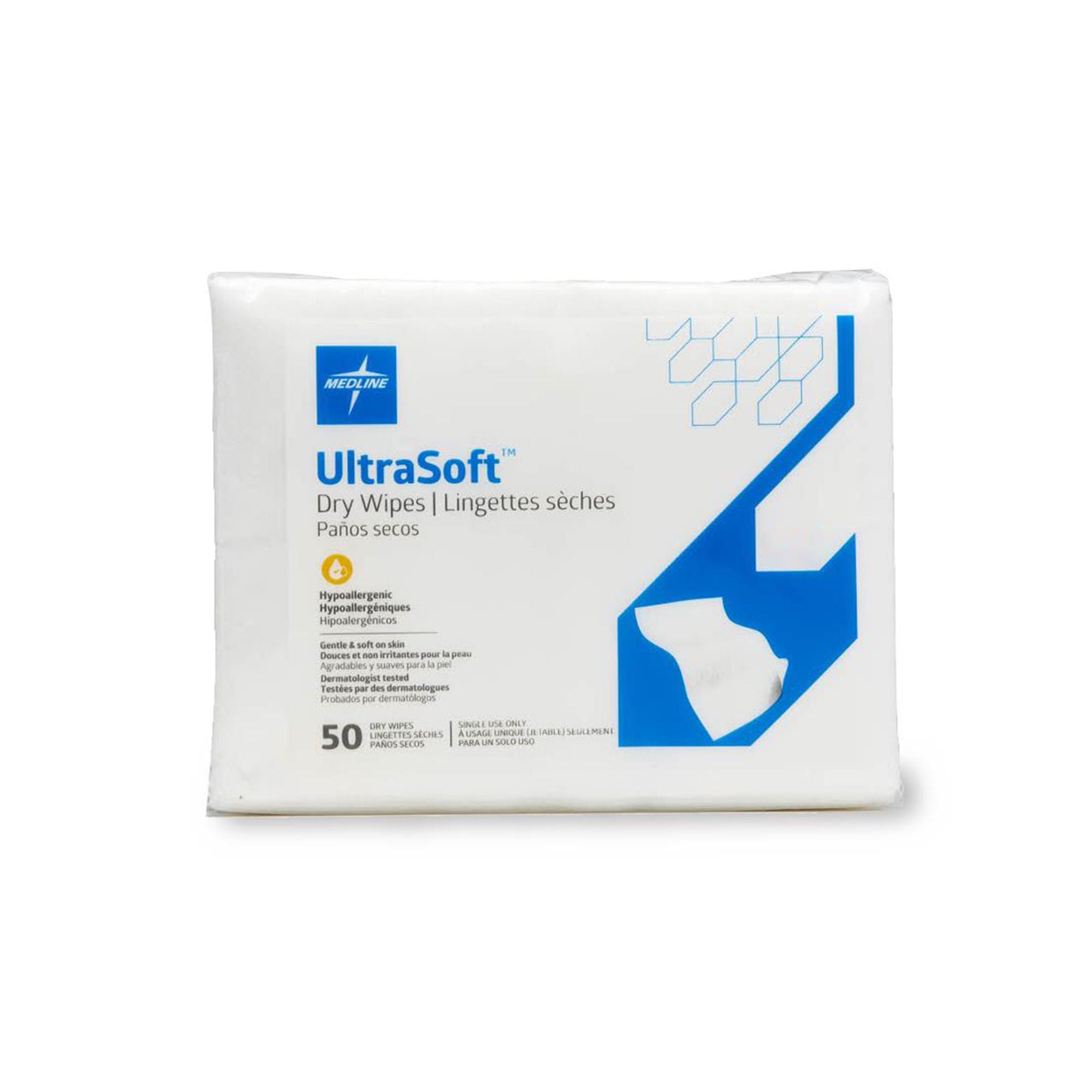 Medline - ULTRASOFT713 Washcloth UltraSoft 7 X 12 Inch White Disposable