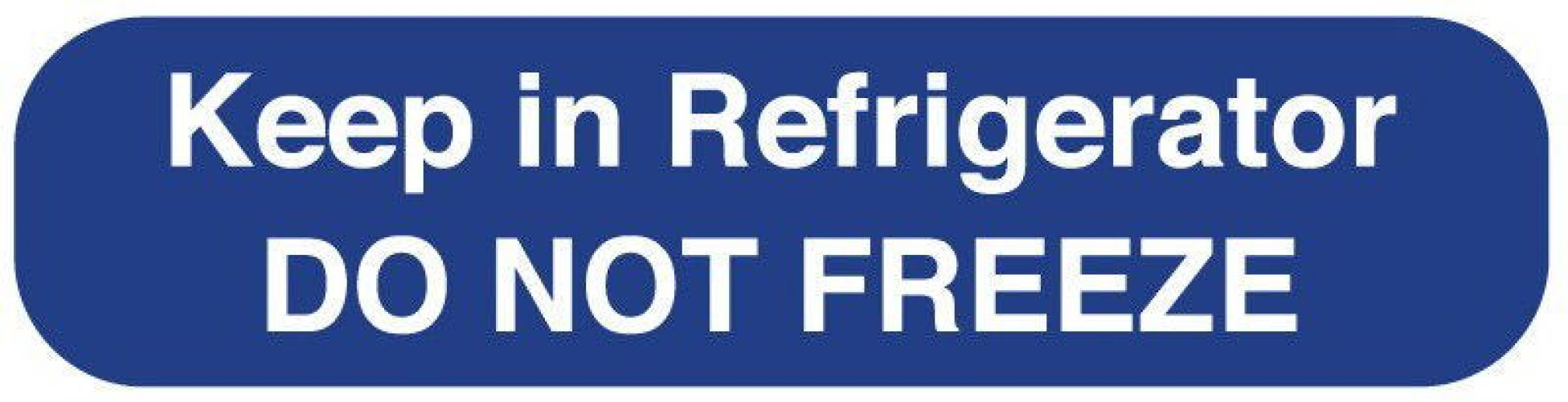 United Ad Label - ULRXA1246 Pre-Printed Label UAL™ Auxiliary Label Blue Paper Keep in Refrigerator DO NOT FREEZE Temperature Control 3/8 X 1-5/8 Inch