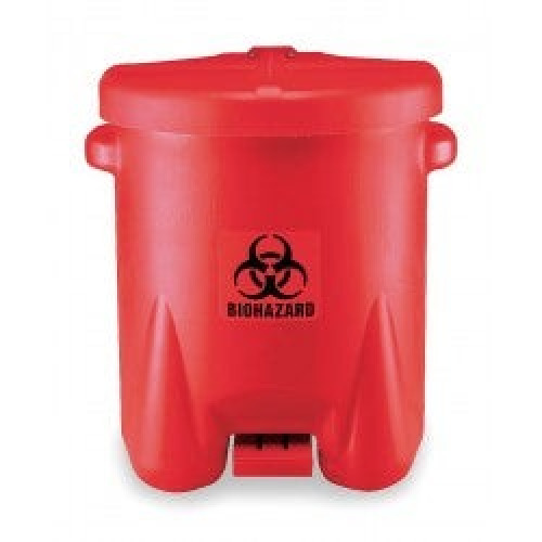 VWR International - 56610-181 Medical Waste Trash Can 56 Quart / 14 gal. Red HDPE Round