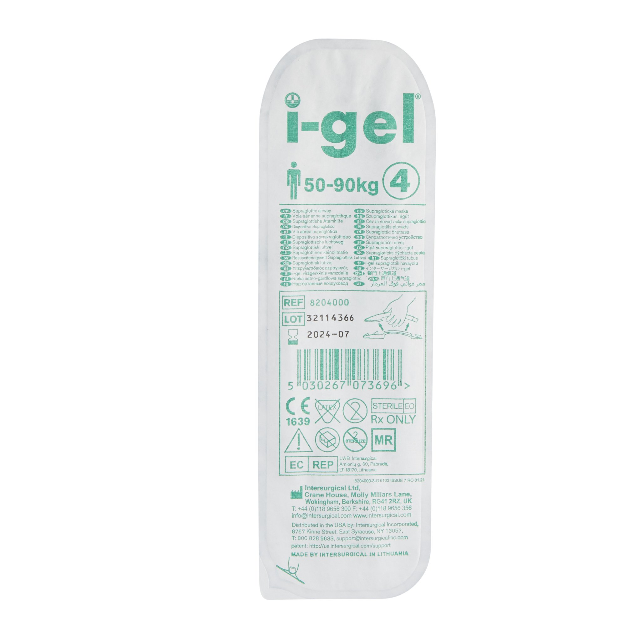 I-gel Supraglottic Airway 8204000 by Intersurgical