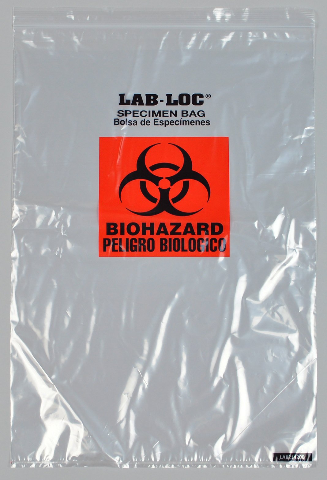 Elkay Plastics LABZ1420B - Lab-Loc® Specimen Transport Bag with Document Pouch, Zip Closure, 14 x 20 Inch - 50/Pack, 250/Case