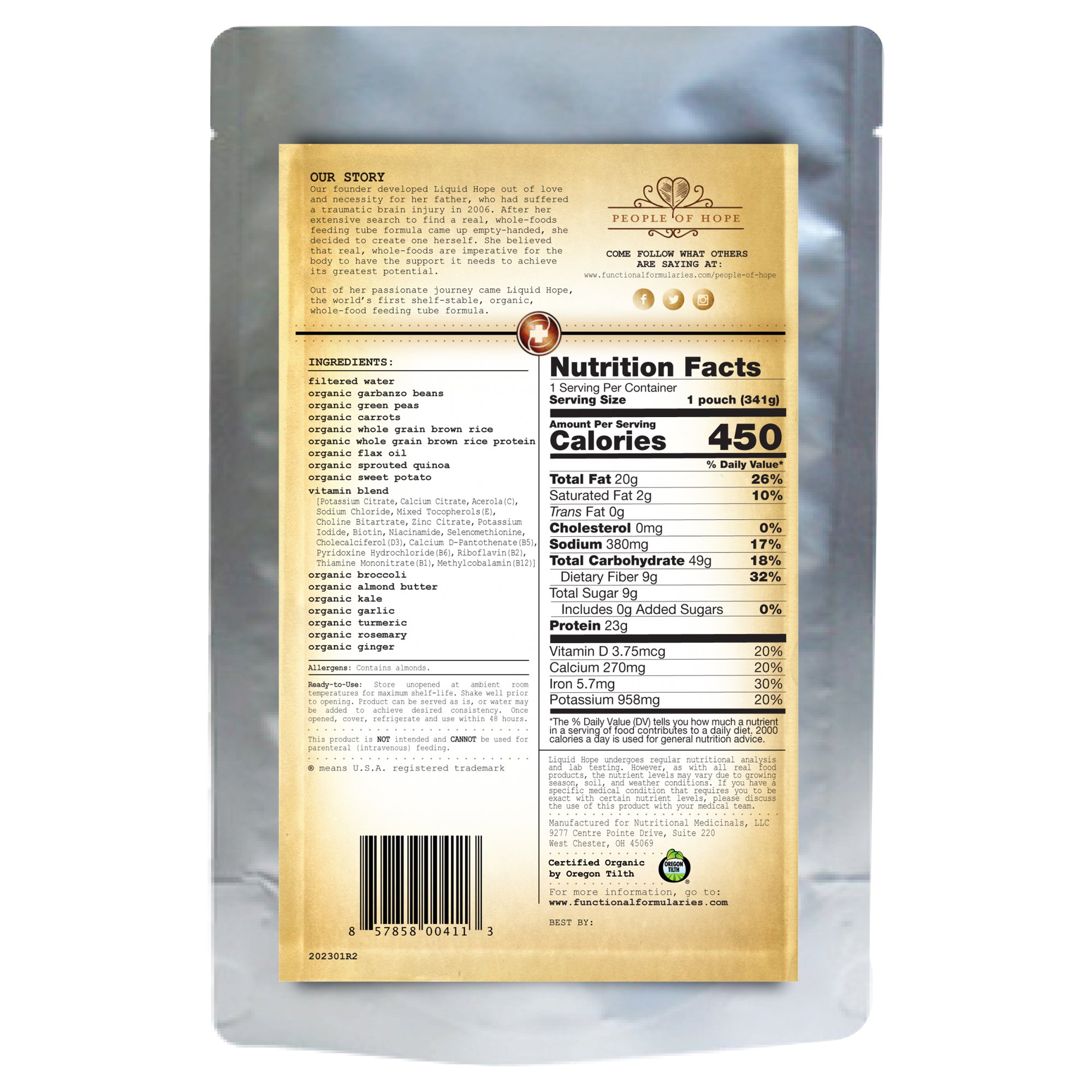 Nutritionals Medicinals - 212798 Liquid Hope® Complete Plant Based Nutrition