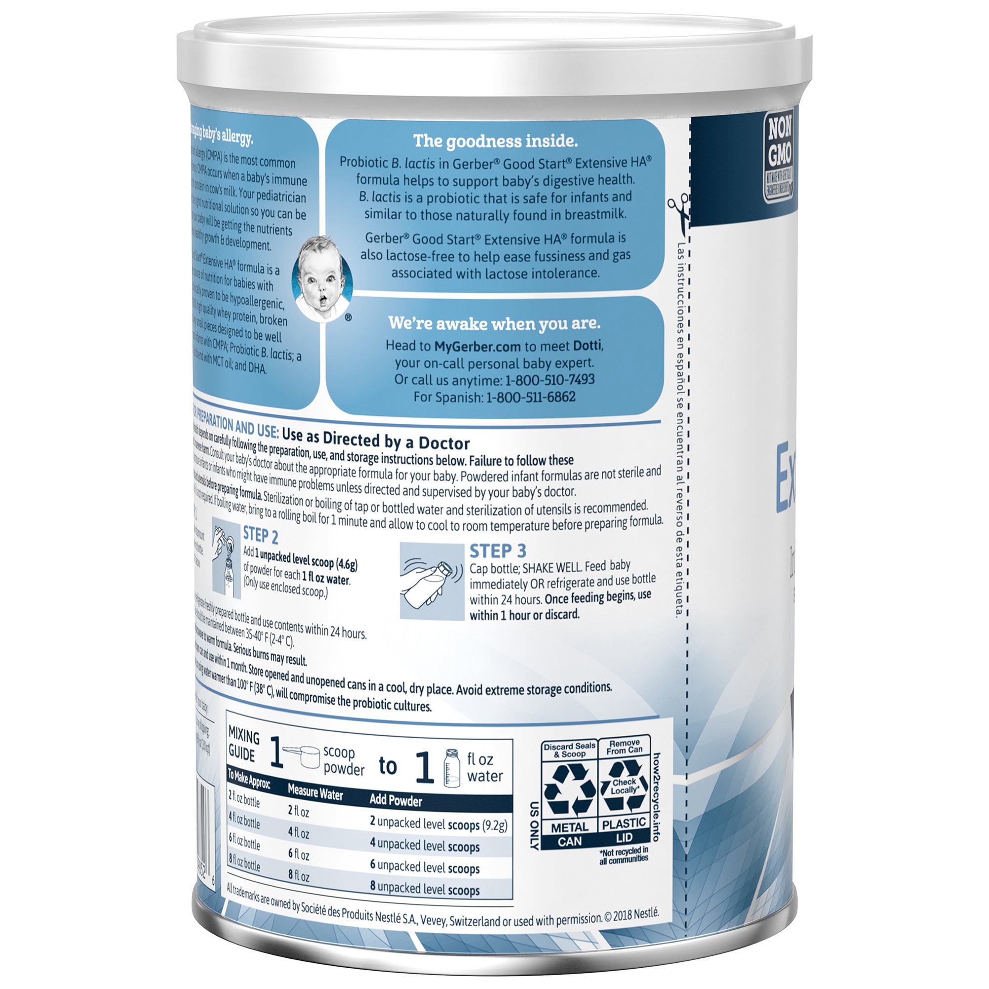 Nestle Healthcare Nutrition - 00050000485192 Gerber® Extensive HA™ Powder Infant Formula