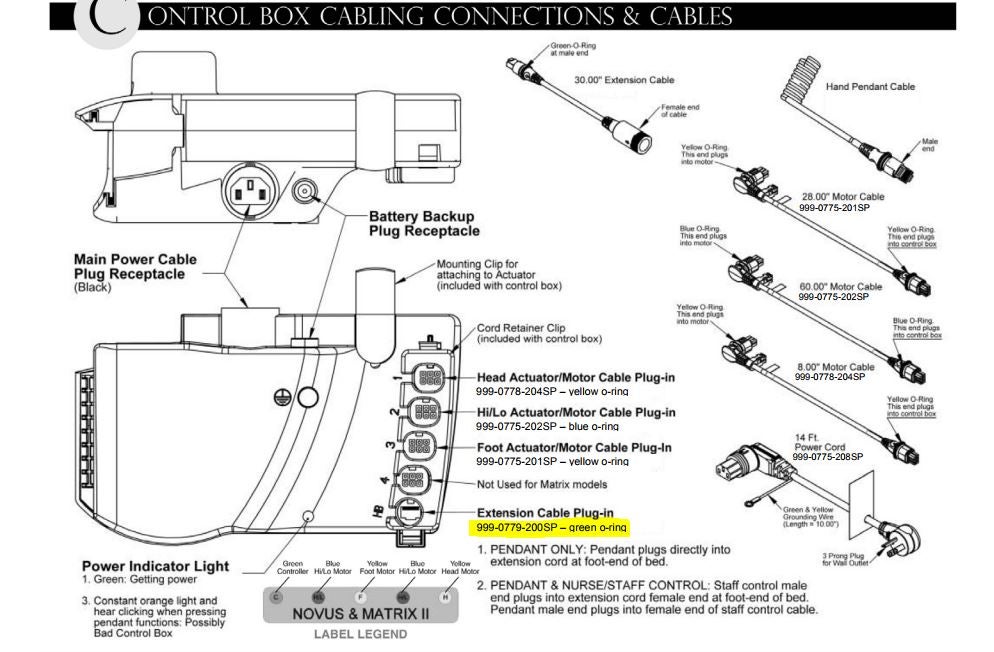 Graham-Field - 999-0779-200SP Bed Extension Cable Graham Field Beds