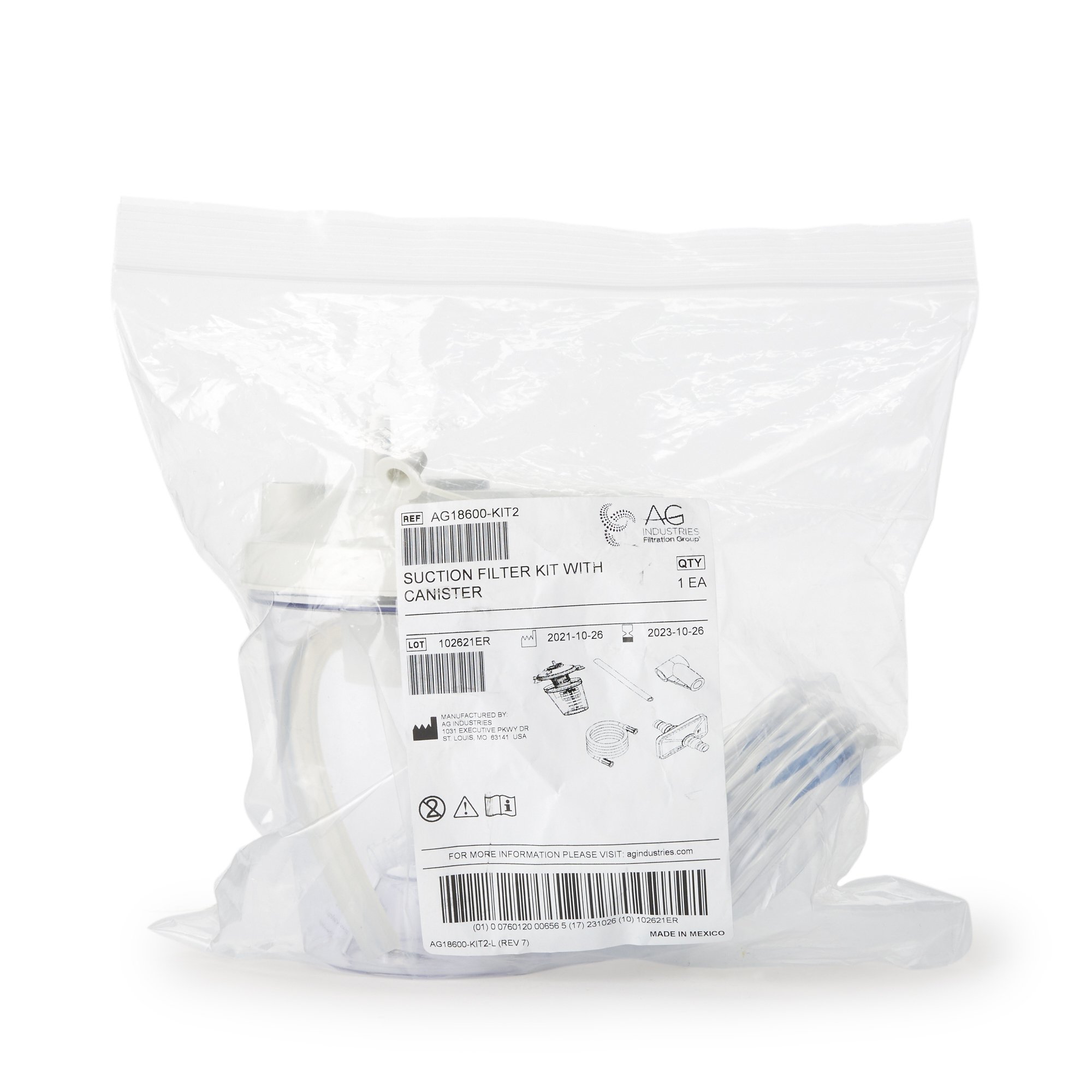 AG Industries AG18600-KIT2 - Suction Canister Kit - 1/Each
