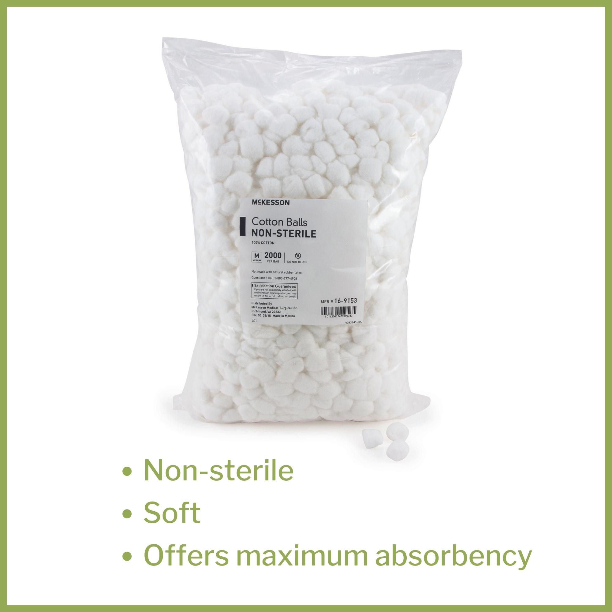 McKesson Brand - 16-9153 McKesson Medium Cotton Ball