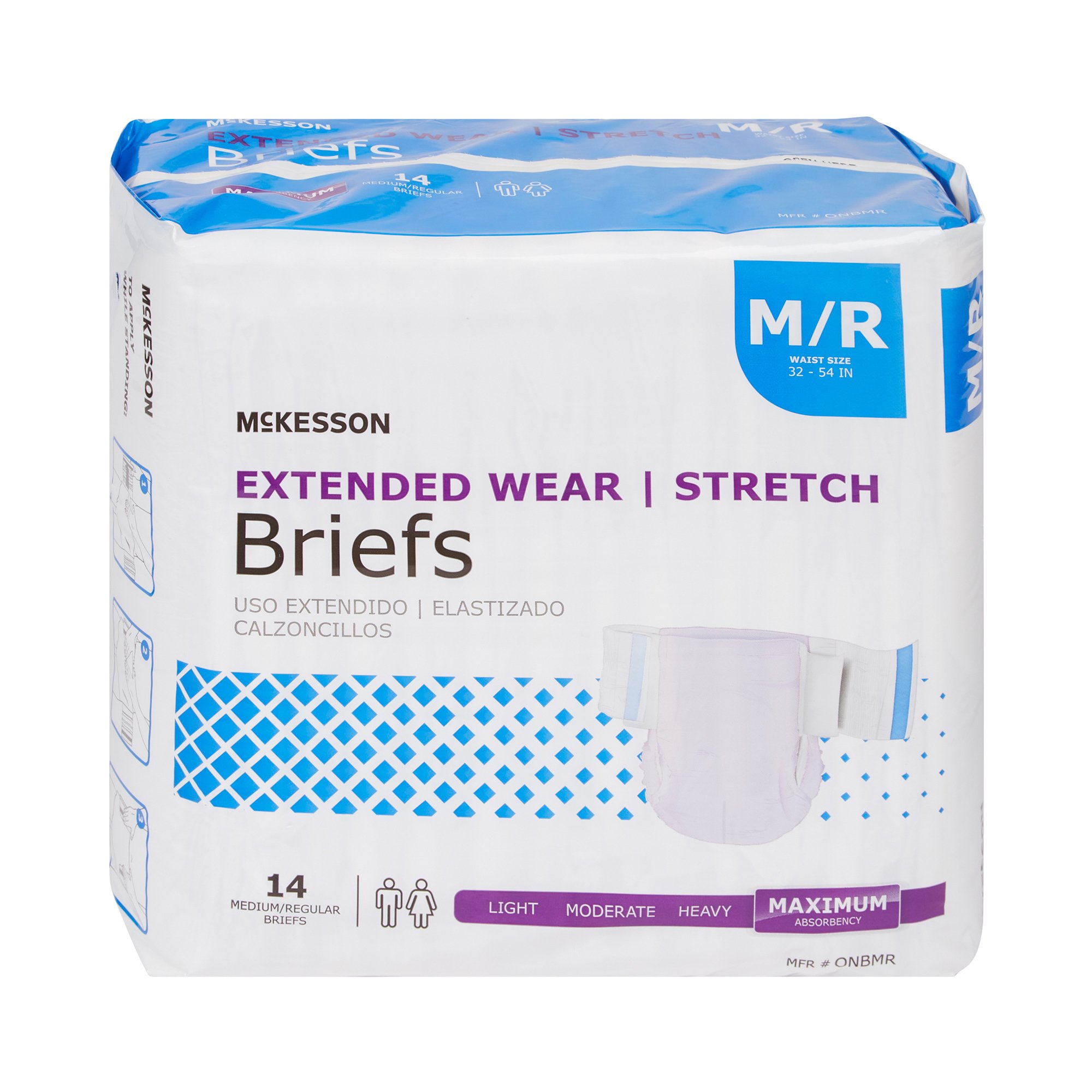 McKesson Brand - ONBMR McKesson Extended Wear Maximum Absorbency Incontinence Brief