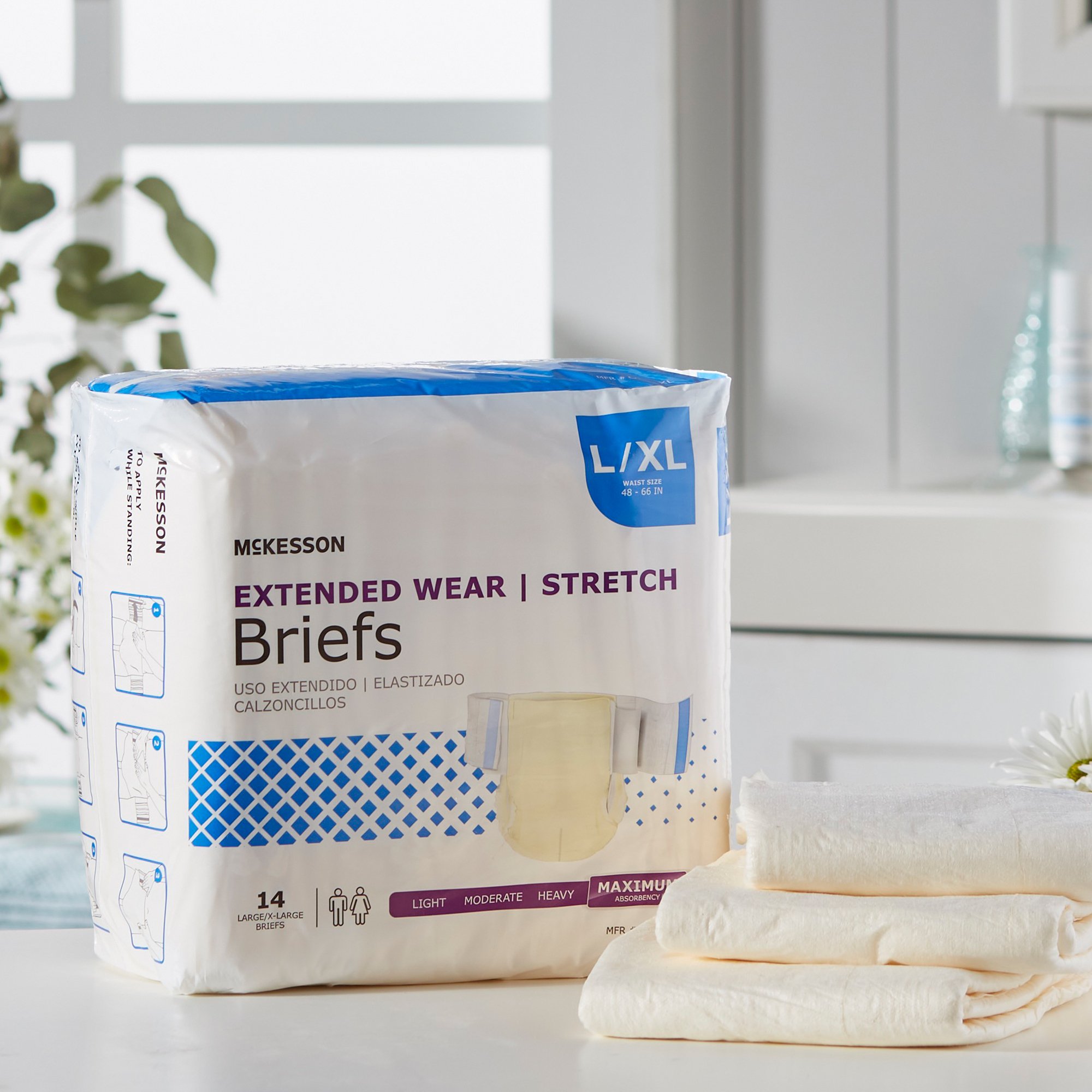 McKesson Brand - ONBLXL McKesson Extended Wear Maximum Absorbency Incontinence Brief