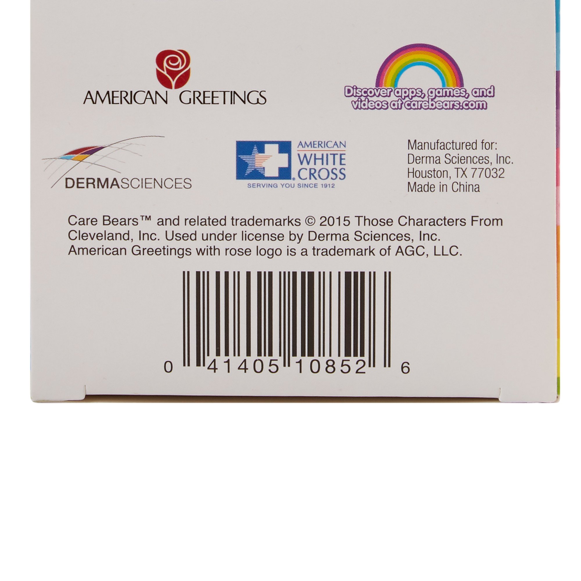 Dukal - 10852 American® White Cross Stat Strip® Kid Design Care Bears™ Adhesive Strips