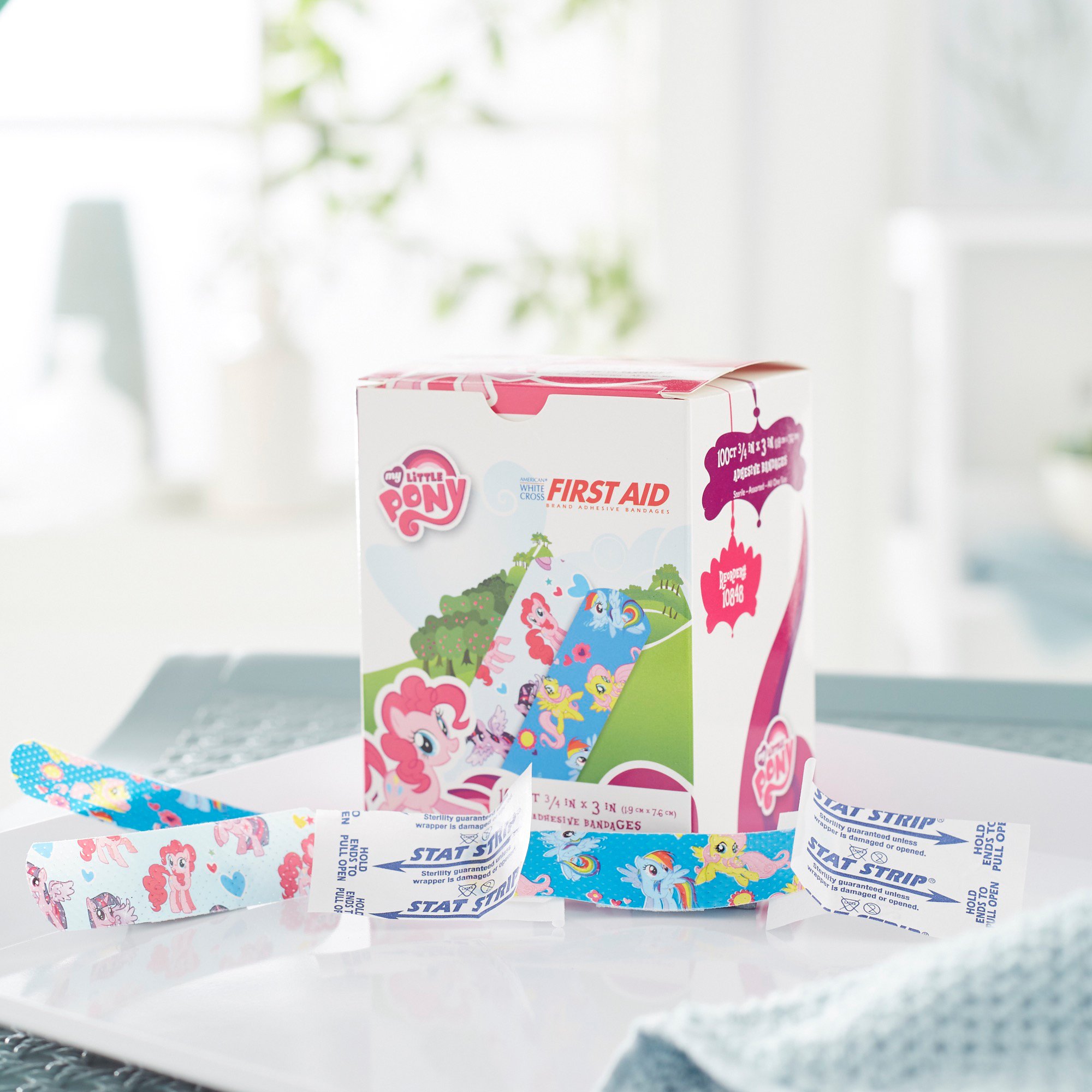 Dukal 10848 - American® White Cross Stat Strip® My Little Pony Kid Design Adhesive Strip - 100/Box, 1200/Case
