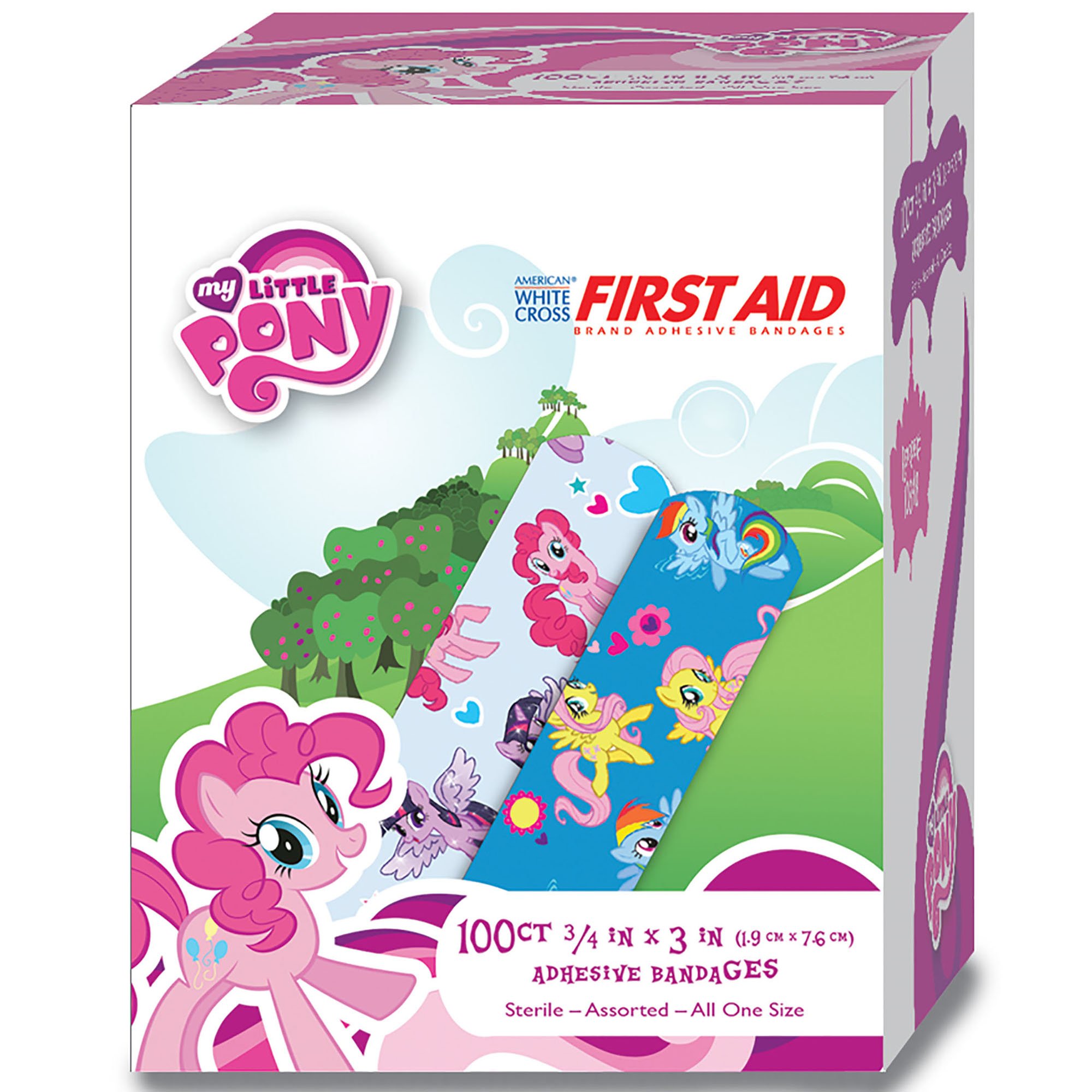 Dukal - 10848 American® White Cross Stat Strip® My Little Pony Kid Design Adhesive Strip