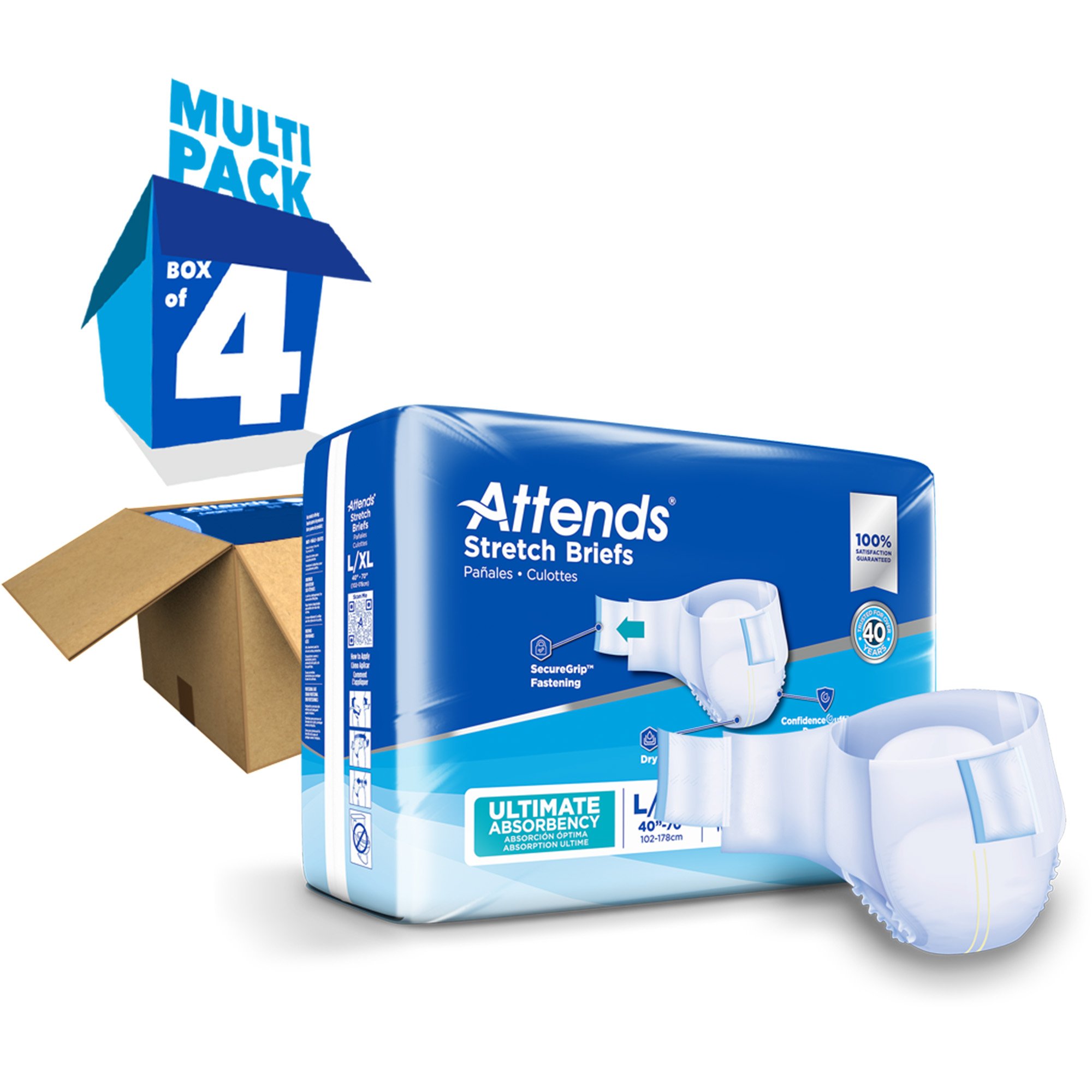 Attends Healthcare Products - DDSLXL Attends® Stretch Briefs