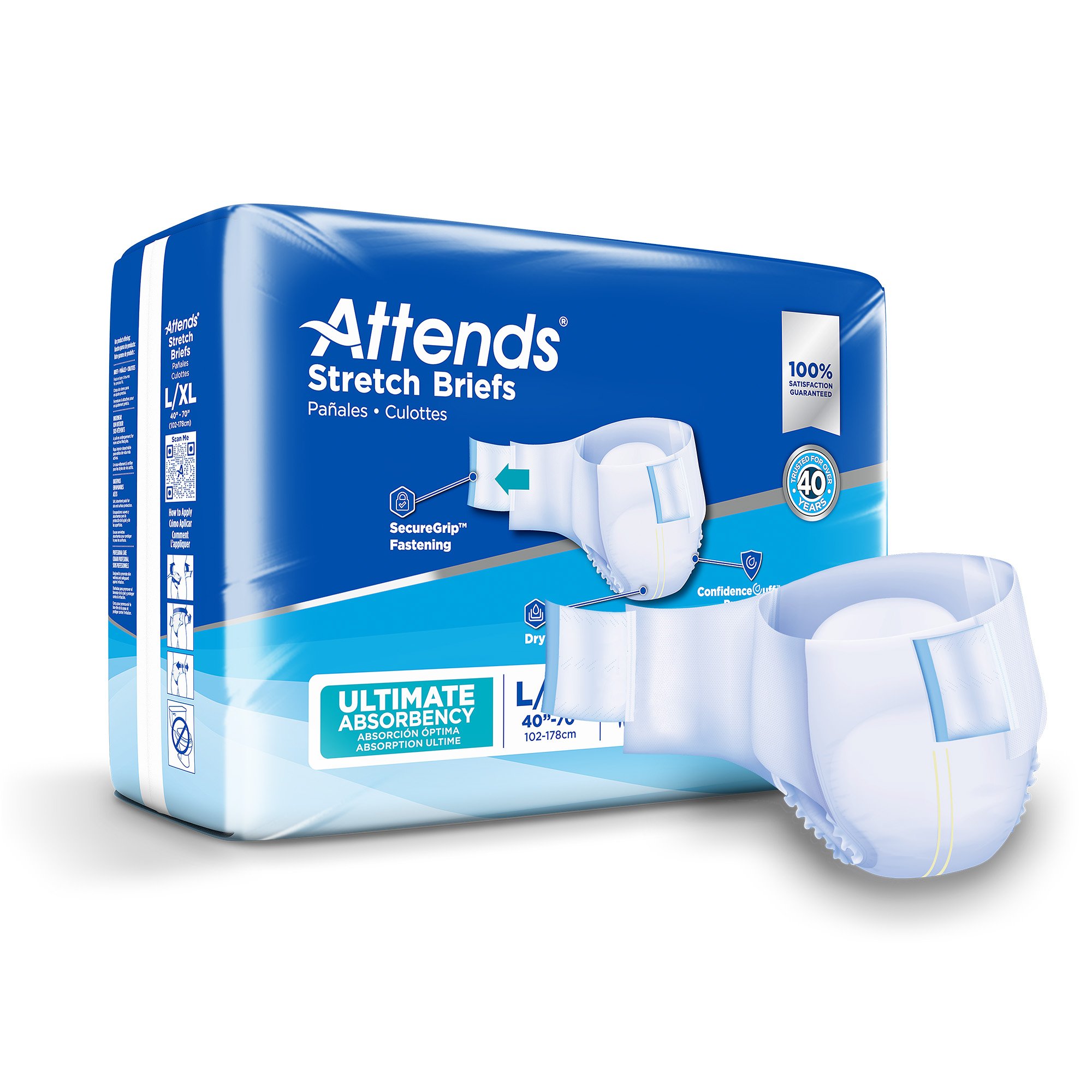 Attends Healthcare Products - DDSLXL Attends® Stretch Briefs