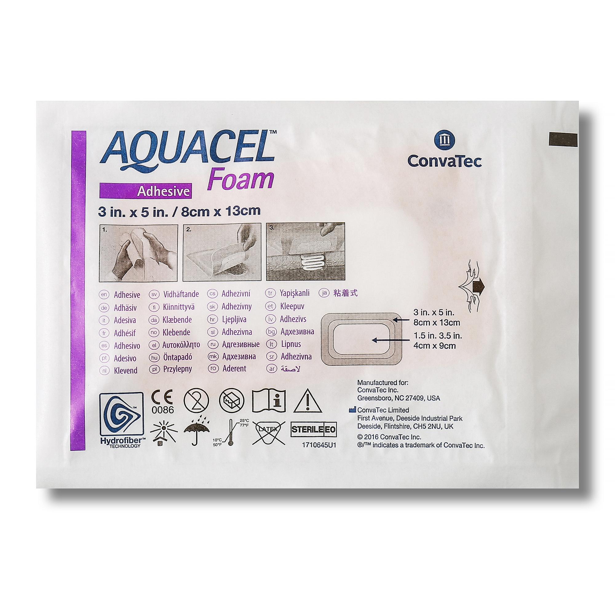 ConvaTec - 421149 Aquacel® Silicone Adhesive with Border Silicone Foam Dressing