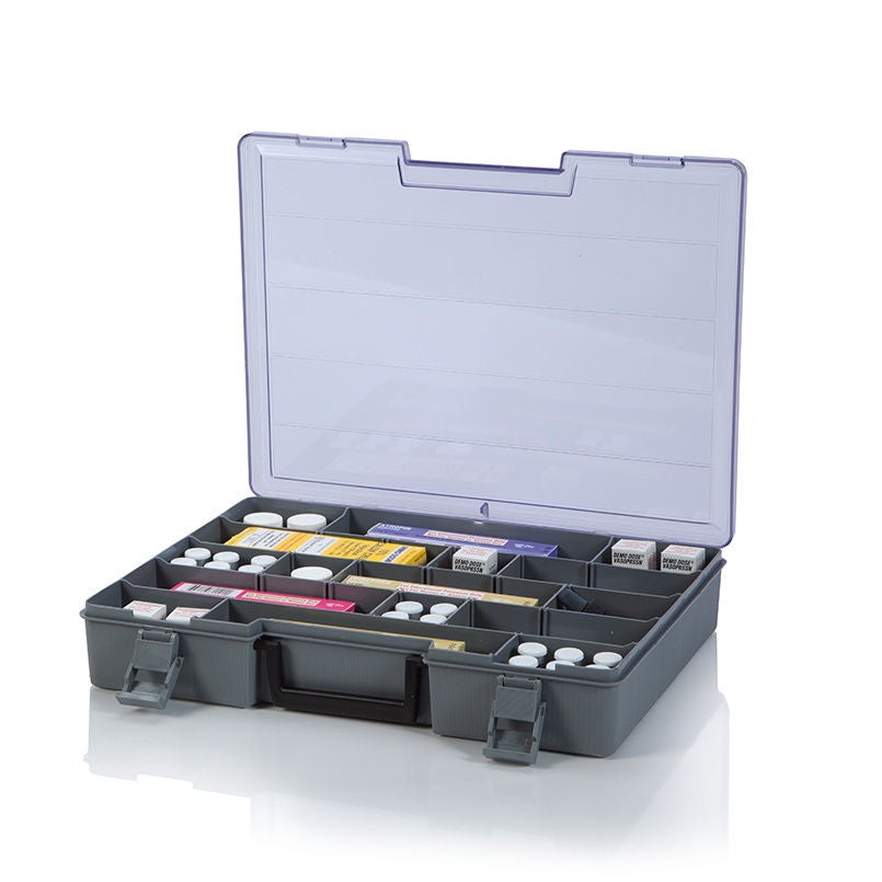 Health Care Logistics - 1820 Drug Box Gray Plastic 2-1/2 X 11-3/4 X 15 Inch