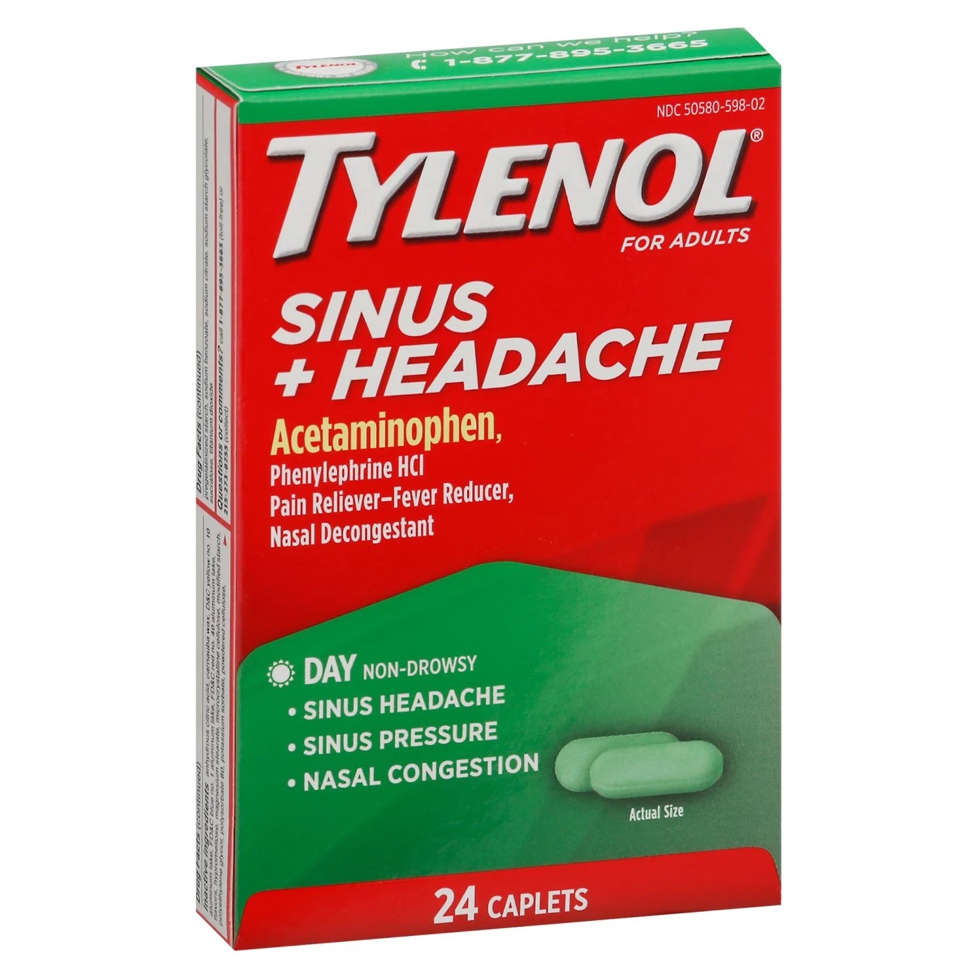 J & J Sales - 50580059801 Tylenol® Sinus + Headache Caplets Day