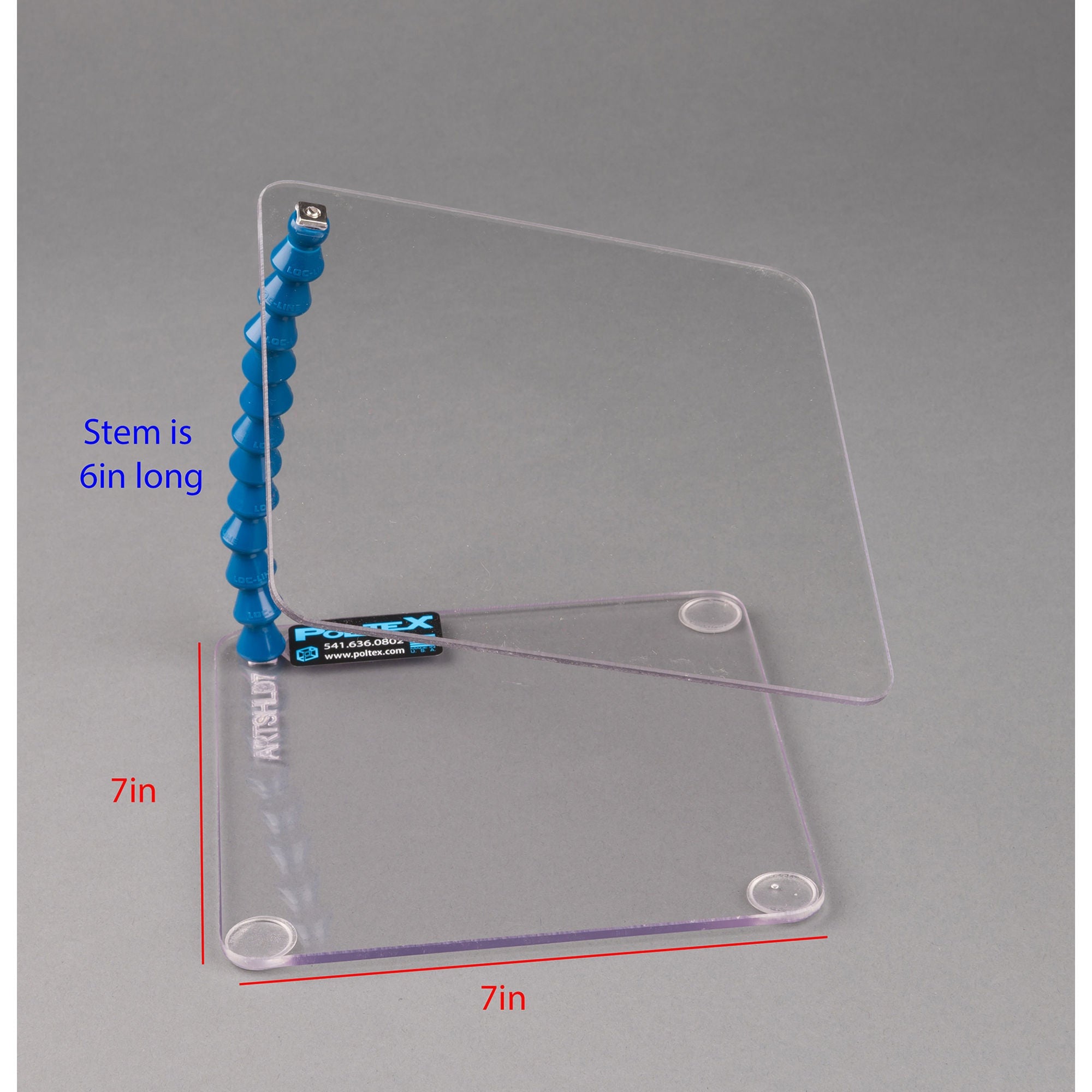 Fisher Anatomical - 22-000-184 Poltex Biohazard Shield 17.1 X 17.1 cm, One articulated stiff stem
