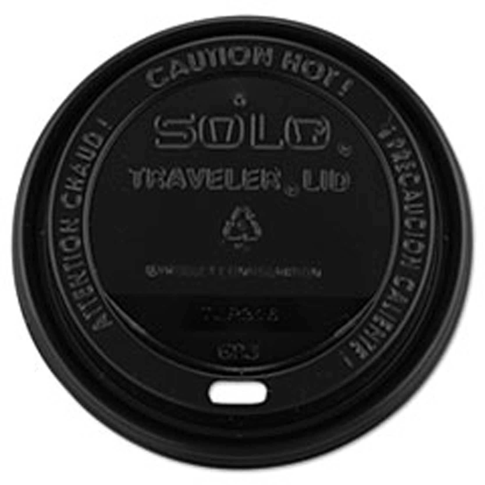 RJ Schinner Co - TLB316-0004 Travel Drinking Cup Lid Solo® Traveler® For SOLO SSP, Duo Shield Insulated, Bare Eco-Forward PCF, or Bare Eco-Forward SSPLA Paper Hot Cups Black Plastic Disposable