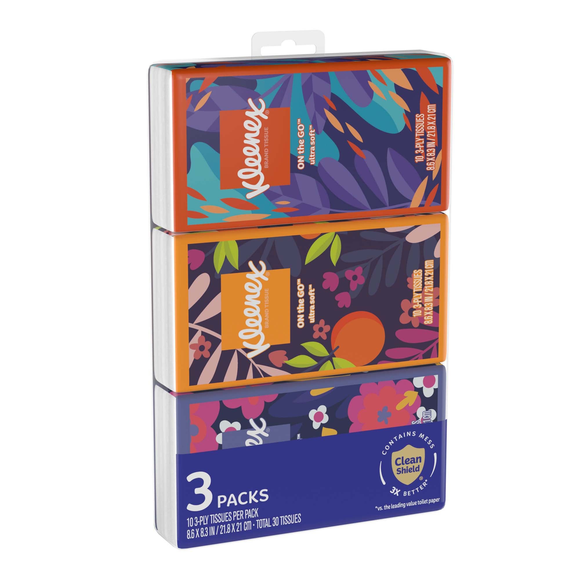 Kimberly Clark - 11976 Facial Tissue Kleenex® On the Go™ White 8-3/5 X 8-3/10 Inch 15 Count