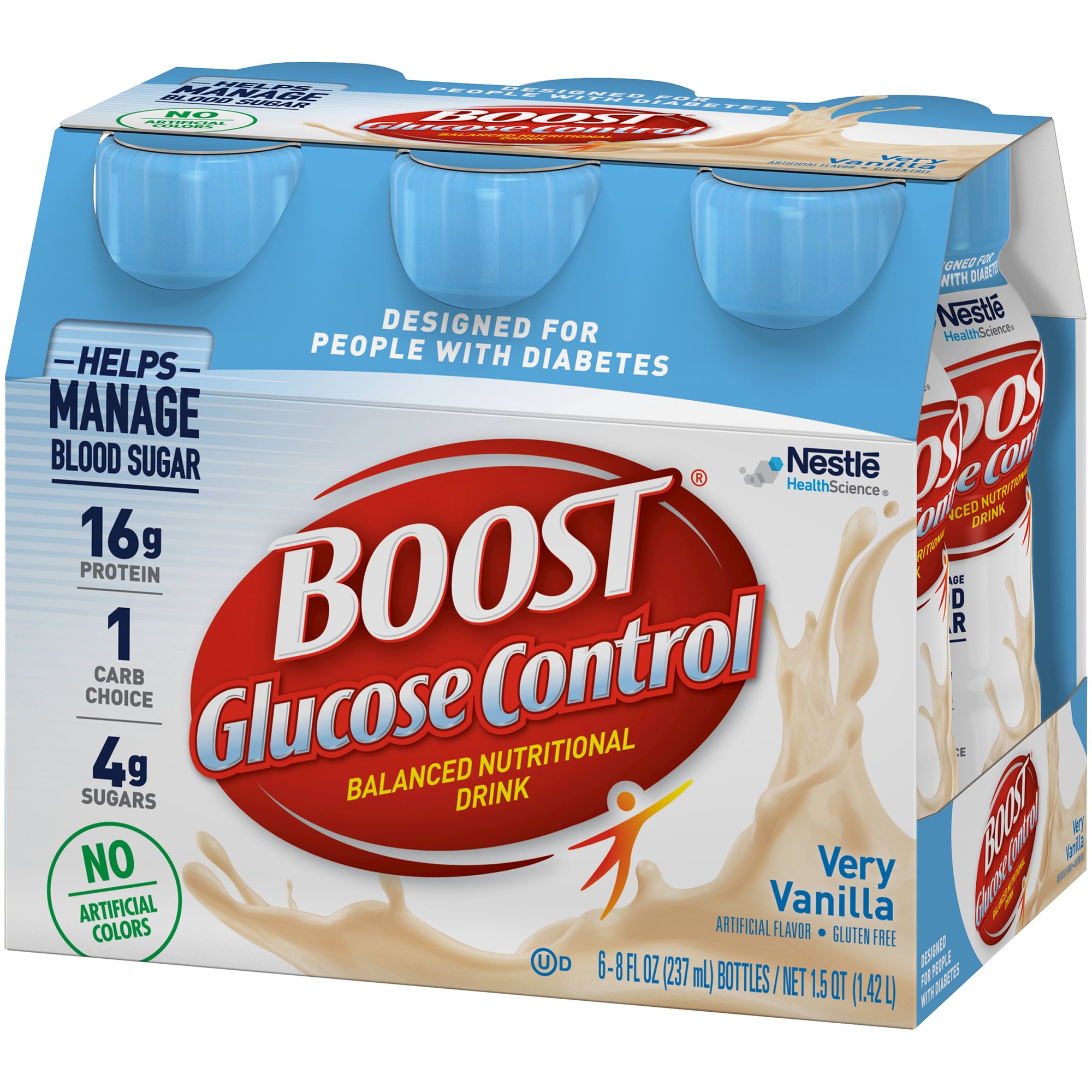 Nestle Healthcare Nutrition 00041679157800 - Boost® Glucose Control Vanilla Balanced Nutritional Drink, 8-ounce Bottle - 1/Each, 6/Pack, 24/Case