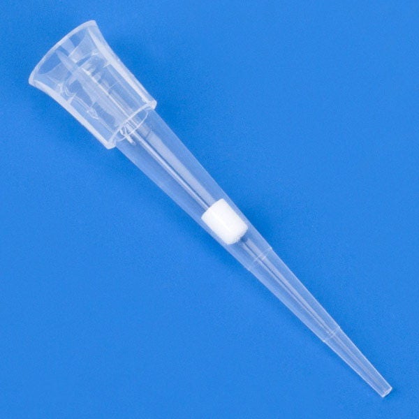 Globe Scientific - 150800 Certified Filter Pipette Tip 31 mm, Universal, 0.1 to 10 µL, Natural, Polyethylene Filters, Low Retention, Graduated, Sterile, Racked For Designed for Use on All Popular Pipettors