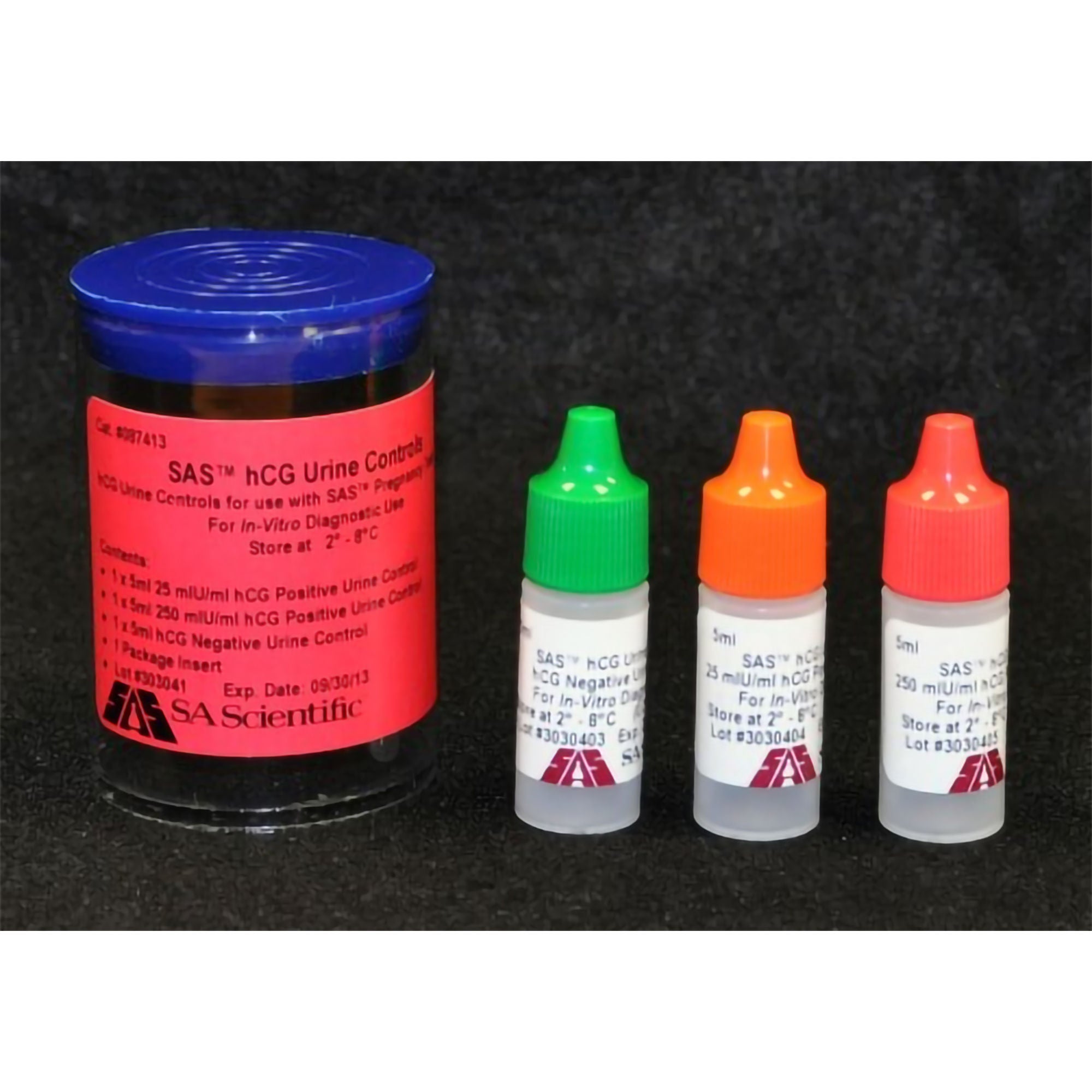 SA Scientific Ltd - 087413 Fertility Test Control Set Human Chorionic Godadotropin (hCG) Urine Positive Level / Negative Level Positive 25 mIU/mL, 250 mIU/mL