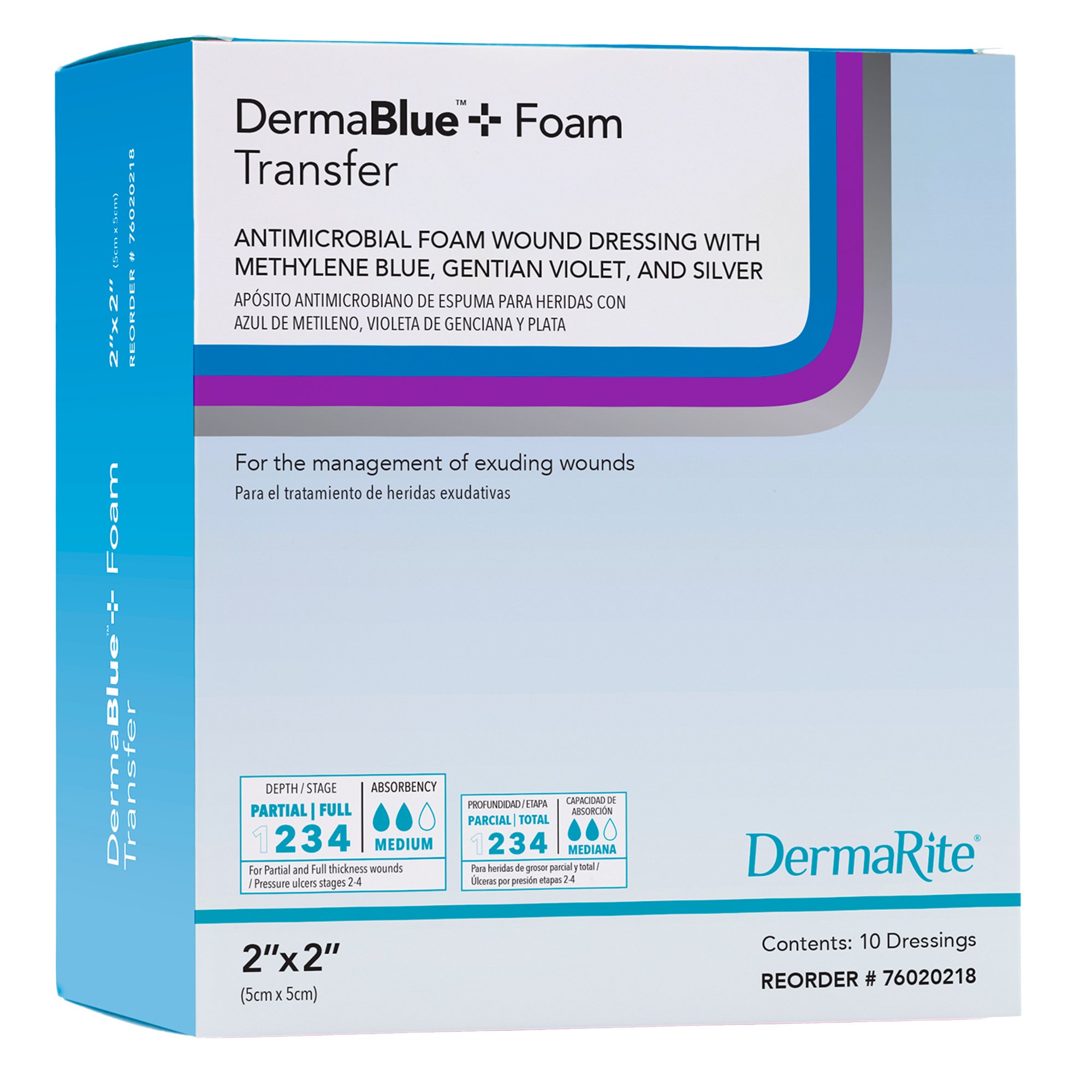 Sion Brands LLC - 76020214 DermaBlue+™ Foam Silver Foam Dressing