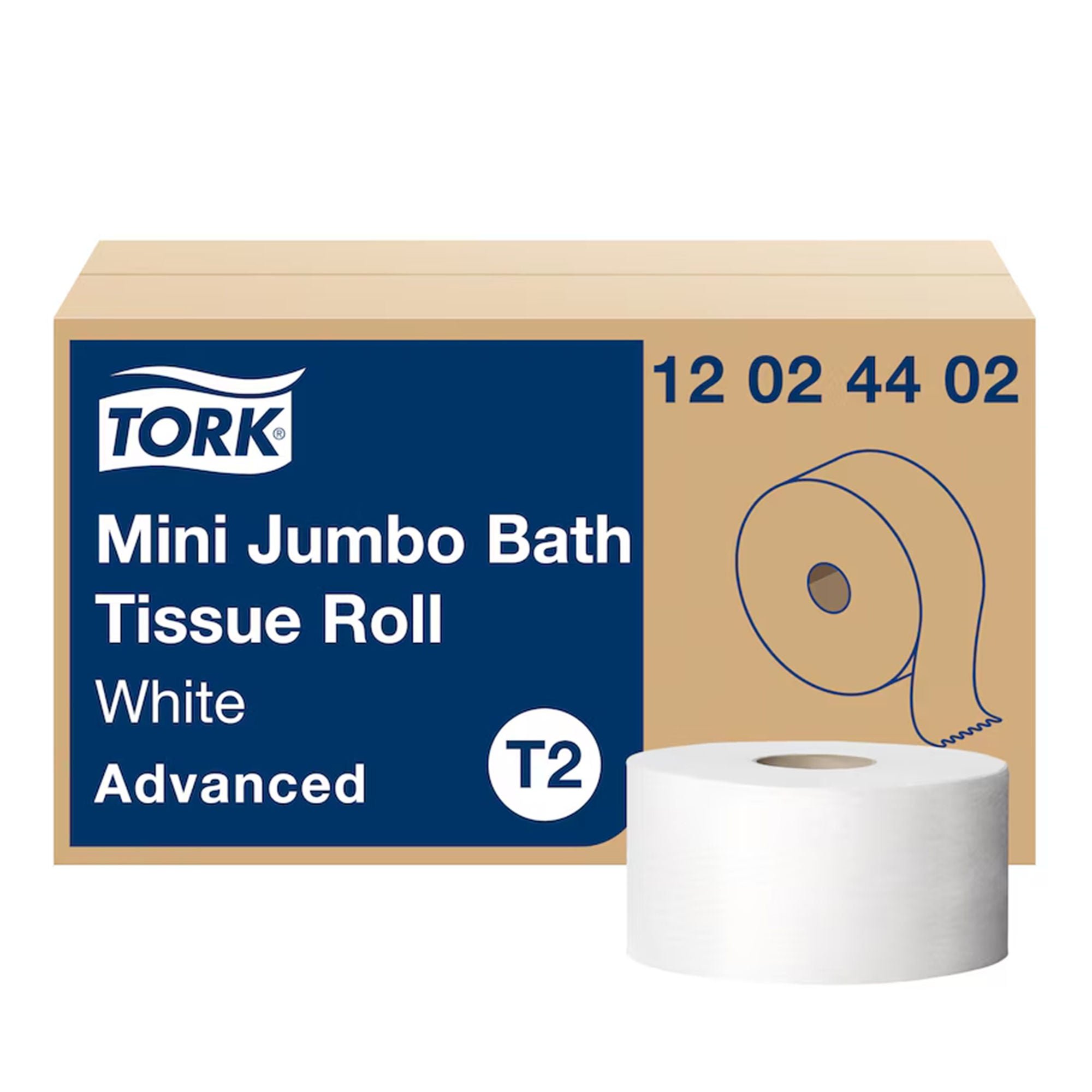 RJ Schinner Co - 12024402 Tork® Advanced Mini Jumbo Size Cored Roll Two-Ply Toilet Paper