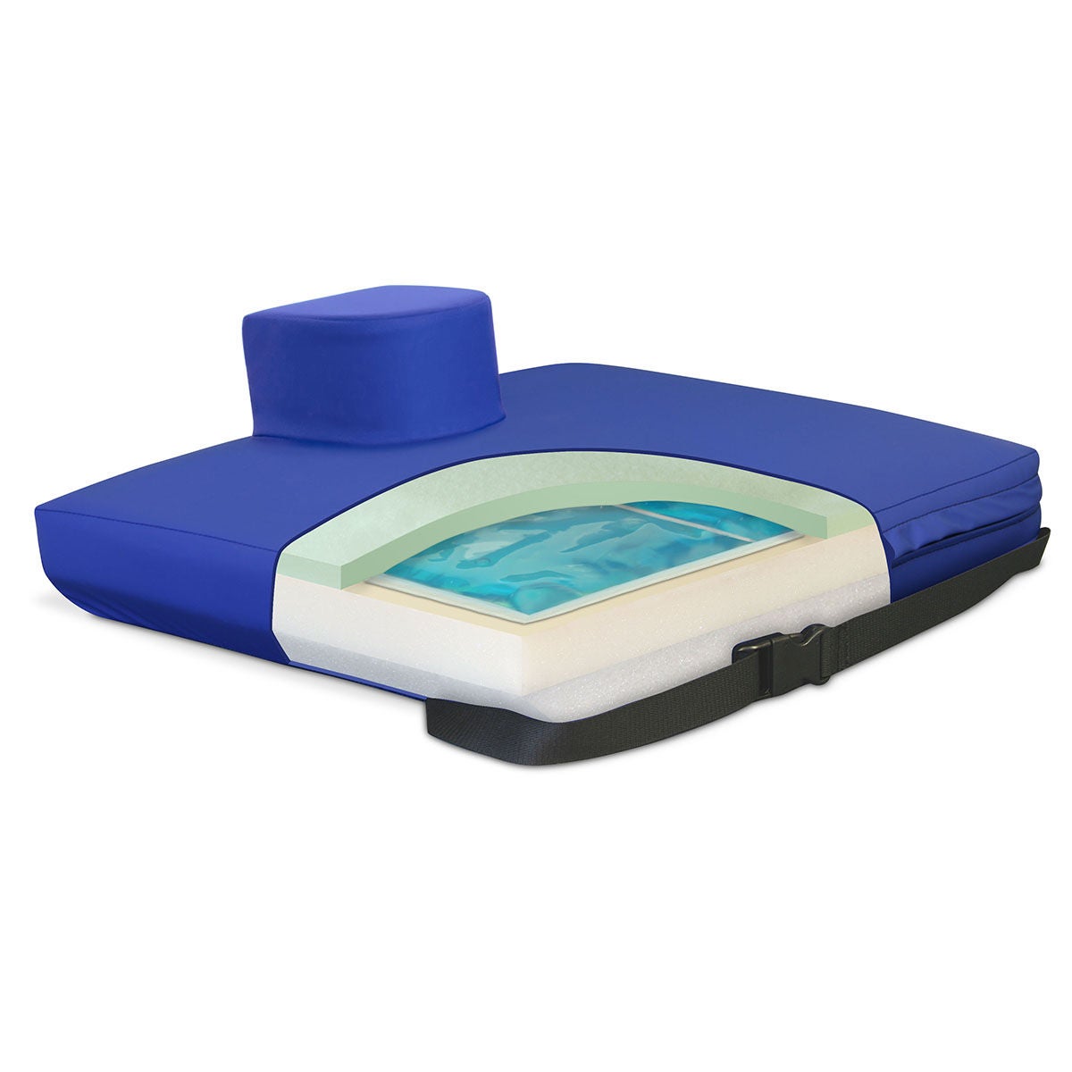 New York Orthopedic - 9599-GP-181603 Pommel Seat Cushion APEX CORE™ 18 W X 16 L X 3 D Inch Foam / Gel