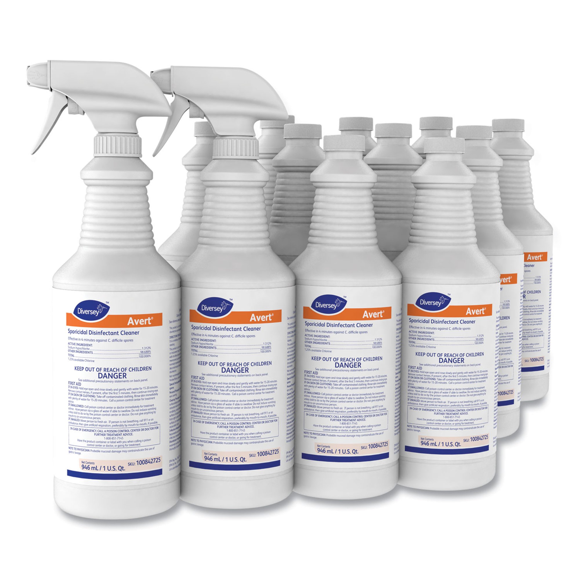 Essendant Co-United Stationers DVO100842725 - Avert Surface Disinfectant Cleaner - 1/Each, 12/Case