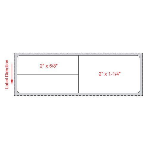 PDC Healthcare - LDWHP155 Blank Label Meditech® Thermal Label White Paper 1-1/4 X 4 Inch