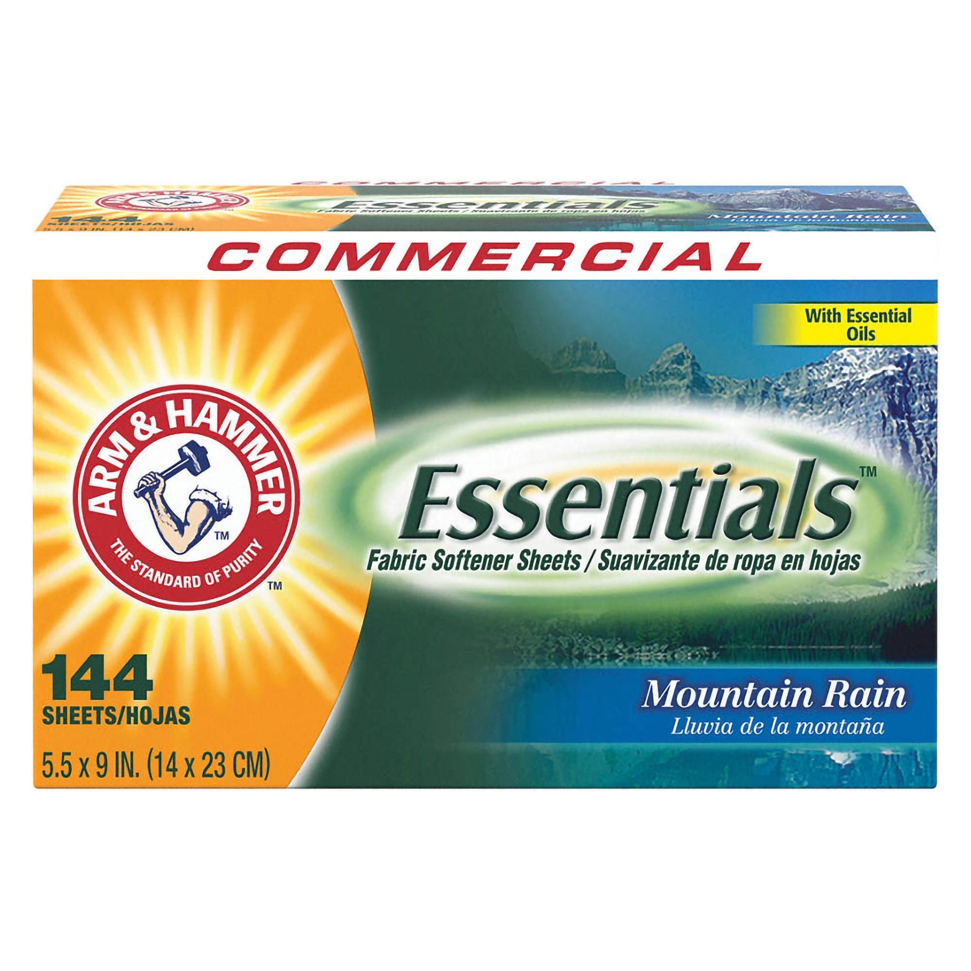 RJ Schinner Co - 33200-00102 Fabric Softener Arm & Hammer® Essentials® 144 Count Box Sheet Mountain Rain Scent